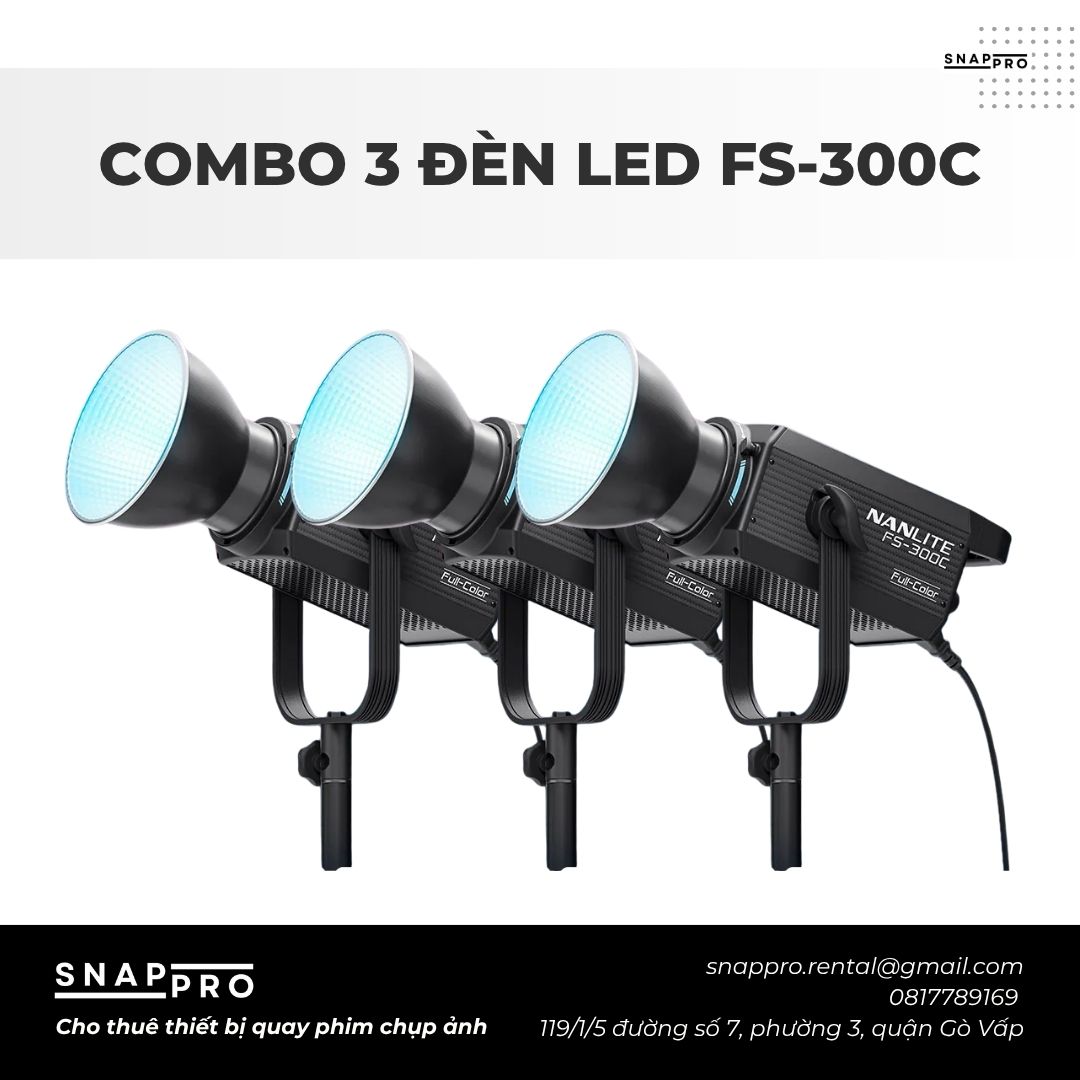 COMBO 3 ĐÈN LED NANLITE FS-300C