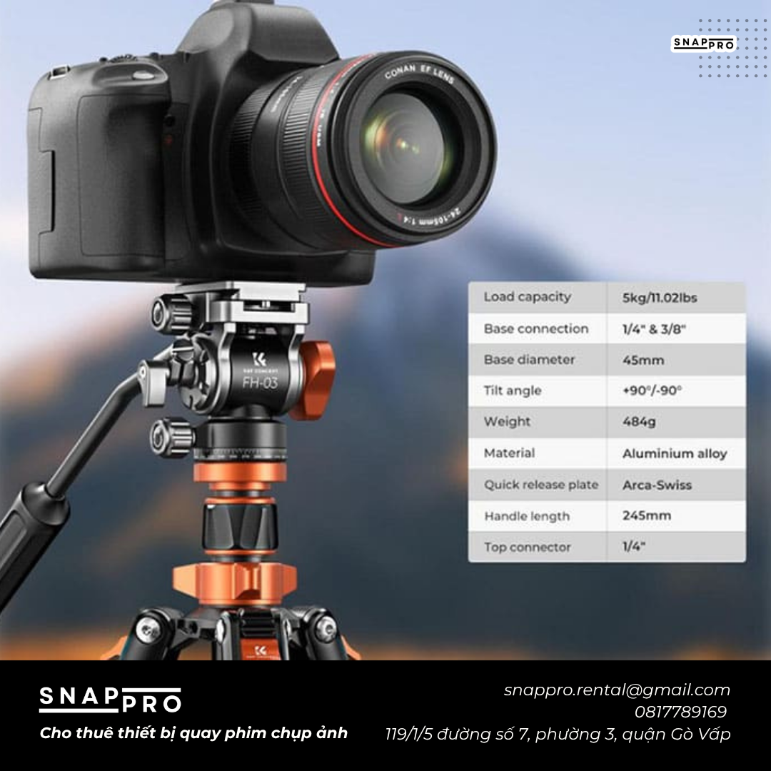 CHÂN TRIPOD CHỤP ẢNH K&F