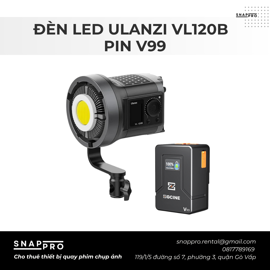 Đèn Ulanzi VL120B & Pin V99