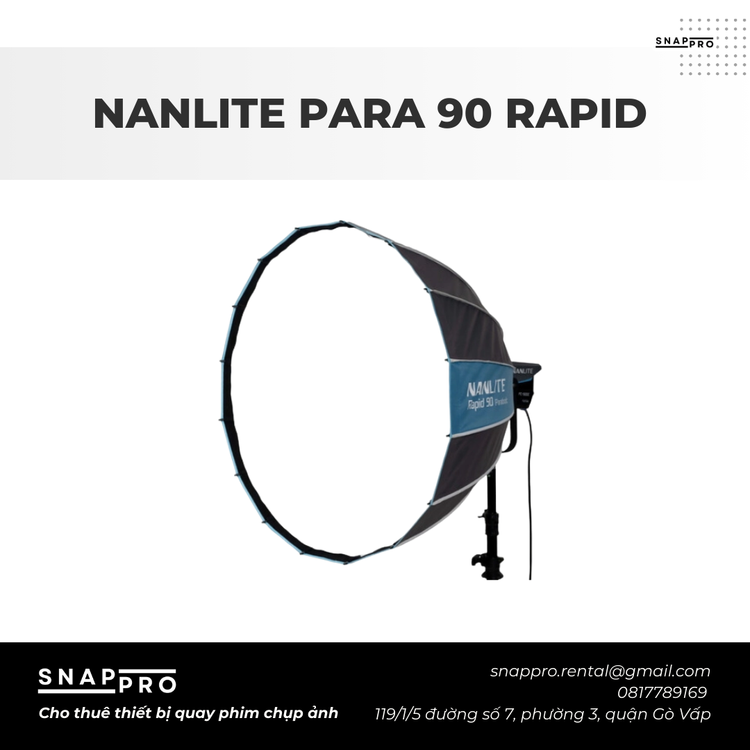 Softbox Nanlite Para 90cm + Grid