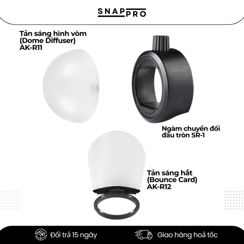 Combo Tản Sáng Flash Thao Tác Nhanh | Softbox Flash Speedlite | Làm Mềm Ánh Sáng Chụp Ảnh | SNAPRO