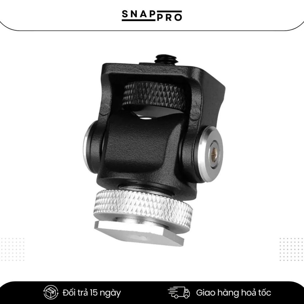 Ngàm Flash Gắn Monitor Máy Ảnh | Hot Shoe Mở Rộng 1/4 inch | Gắn Đèn, Mic, Màn Hình | SNAPRO