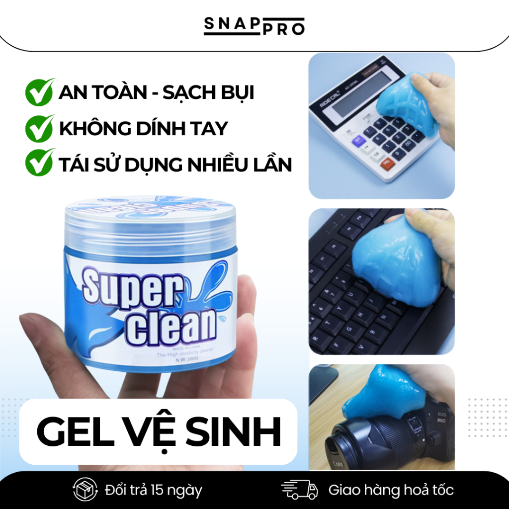 Gel Vệ Sinh Bàn Phím Laptop Đa Năng – Gel Làm Sạch Khe Bàn Phím, Điện Thoại, Máy Ảnh, Ô Tô