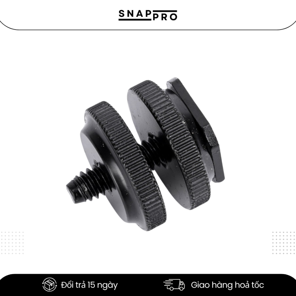 Hot shoe Mở Rộng Ốc 1/4 Cho Máy Ảnh – Ngàm Kết Nối Phụ Kiện Flash, Mic, Monitor, Wireless