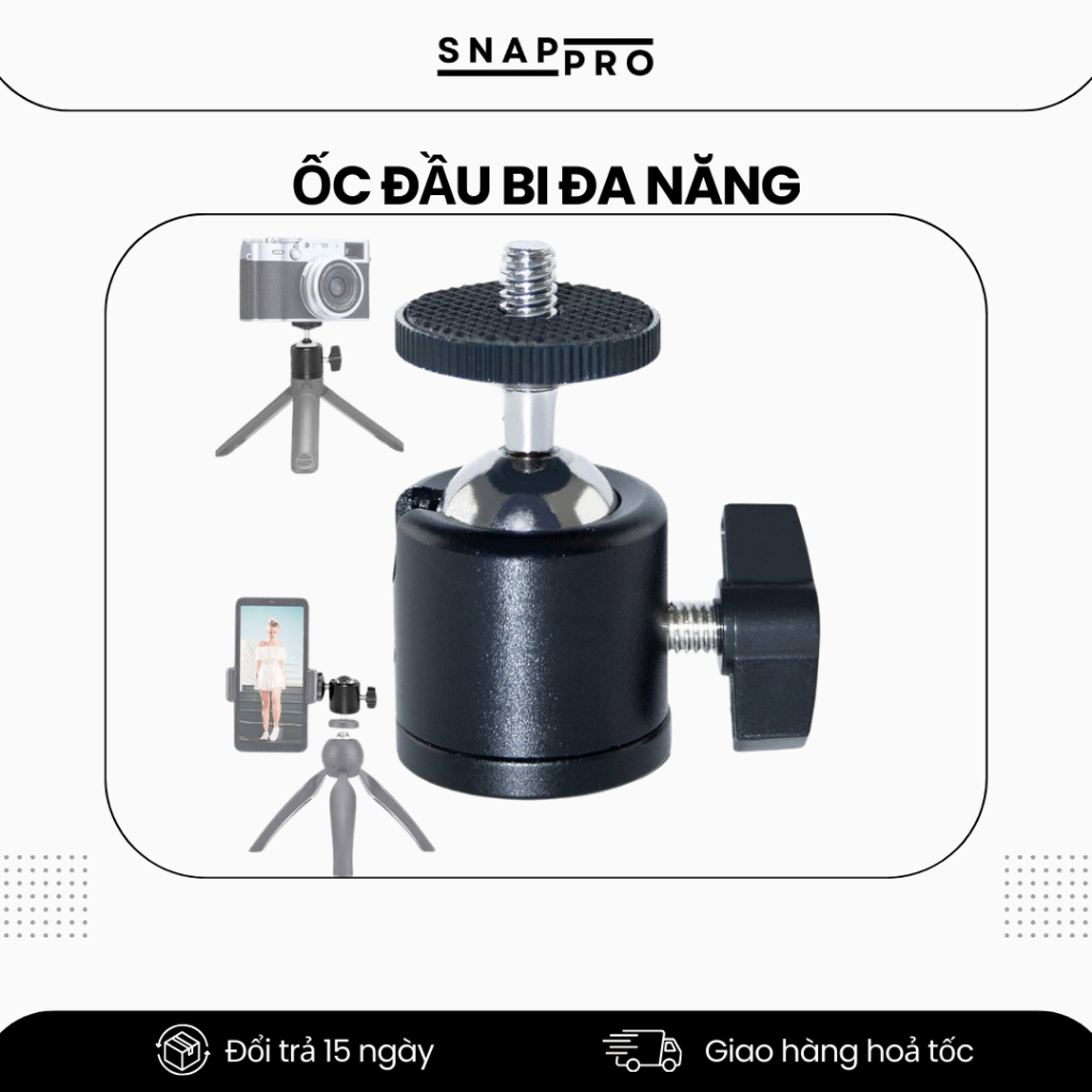 Hot shoe Mở Rộng Ốc 1/4 Cho Máy Ảnh – Ngàm Kết Nối Phụ Kiện Flash, Mic, Monitor, Wireless