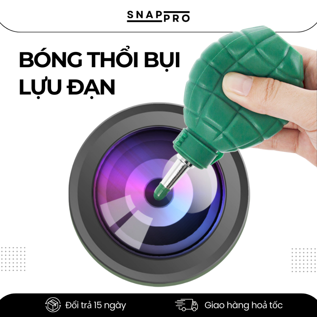 Bóng Thổi Bụi Cực Mạnh Vệ Sinh Máy Ảnh Hình Lựu Đạn | Bóng Thổi Bụi Lens, Camera, Bàn Phím | SNAPRO