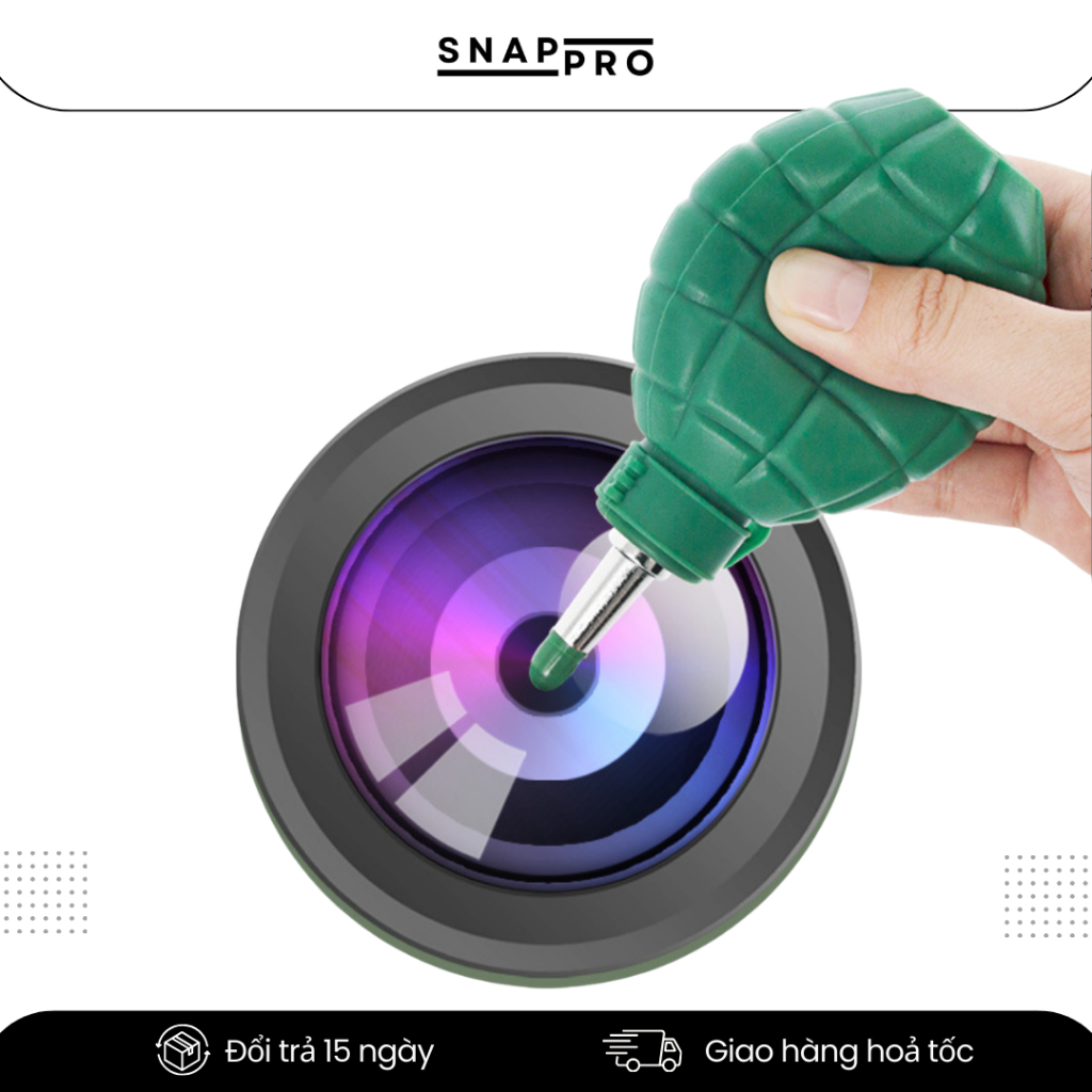 Bóng Thổi Bụi Cực Mạnh Vệ Sinh Máy Ảnh Hình Lựu Đạn | Bóng Thổi Bụi Lens, Camera, Bàn Phím | SNAPRO