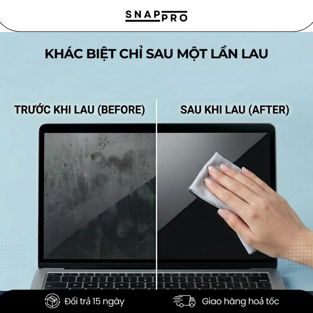 [COMBO 3] Khăn Lau Ống Kinh Máy Ảnh Microfiber, Lau Lens Không Bụi Siêu Mịn, Sạch Dấu Vân Tay