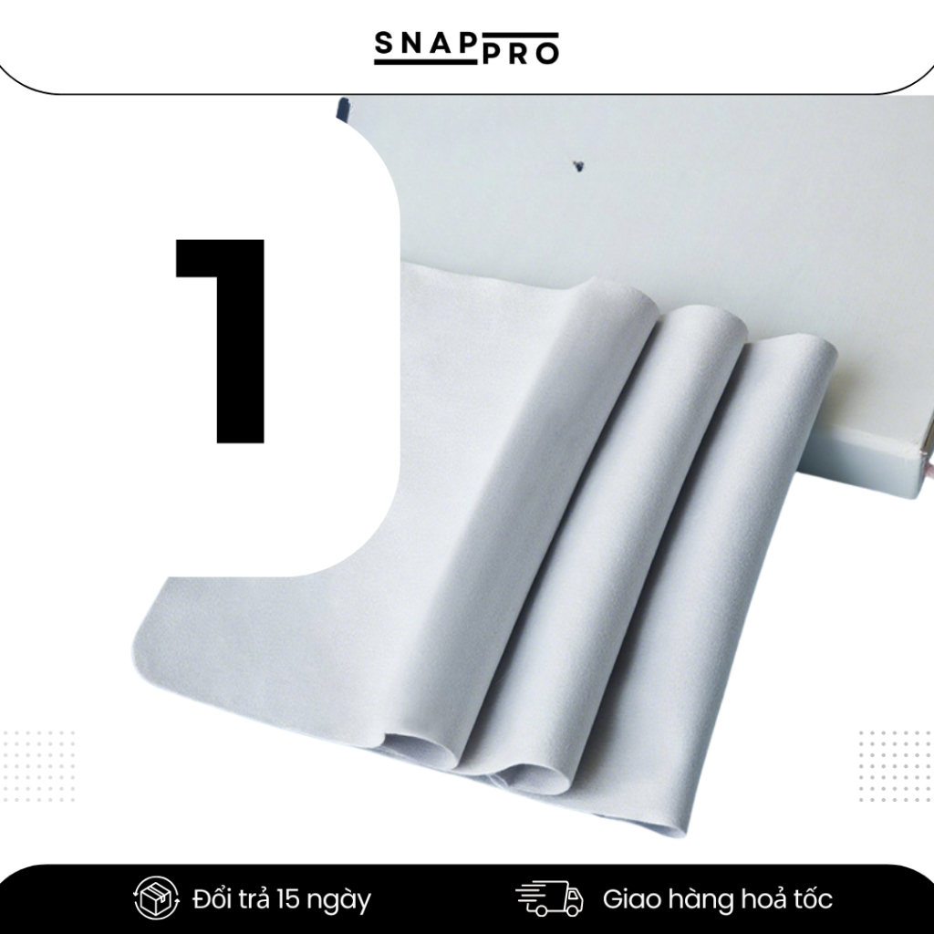 [COMBO 3] Khăn Lau Ống Kinh Máy Ảnh Microfiber, Lau Lens Không Bụi Siêu Mịn, Sạch Dấu Vân Tay