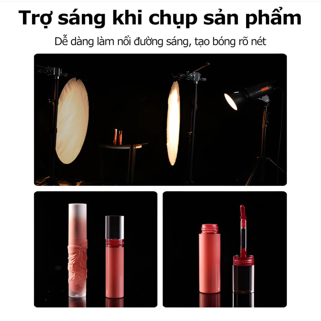 Hắt Sáng 5 Trong 1 110cm – Tấm Tản Sáng Chụp Ảnh, Quay Phim Studio (Trắng/Bạc/Vàng/Đen/Xuyên Sáng)