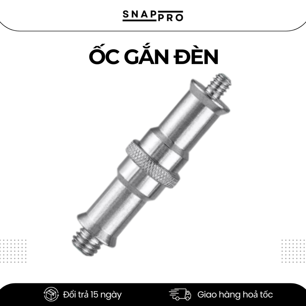 Ốc Chân Đèn Studio Gắn Đèn Máy Ảnh Spigot 1/4 – 3/8 Gắn Đèn LED Flash Tripod