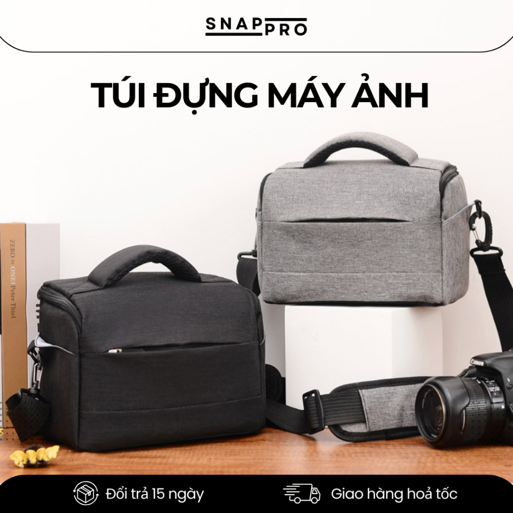 Túi Máy Ảnh Nhiều Ngăn – Chống Sốc, Chống Nước, Đeo Chéo Thời Trang