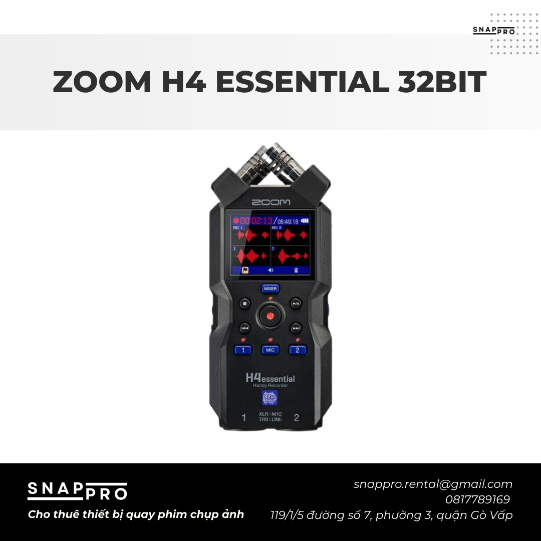 Máy Ghi Âm Zoom H4essential 32-Bit