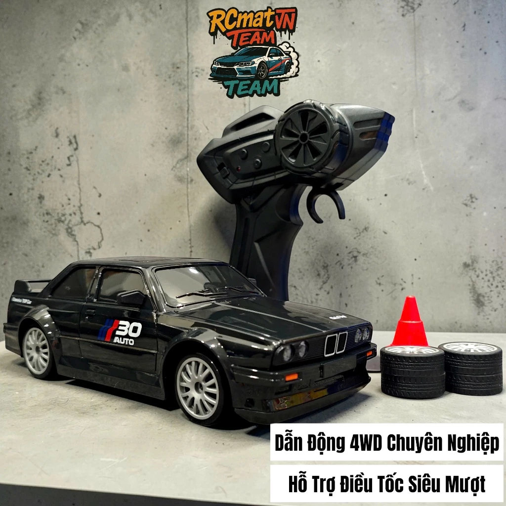 Xe Drift Điều Khiển Mini Drift Racing 4WD 2.4GHz RTR Có Đèn LED Tốc Độ Cao