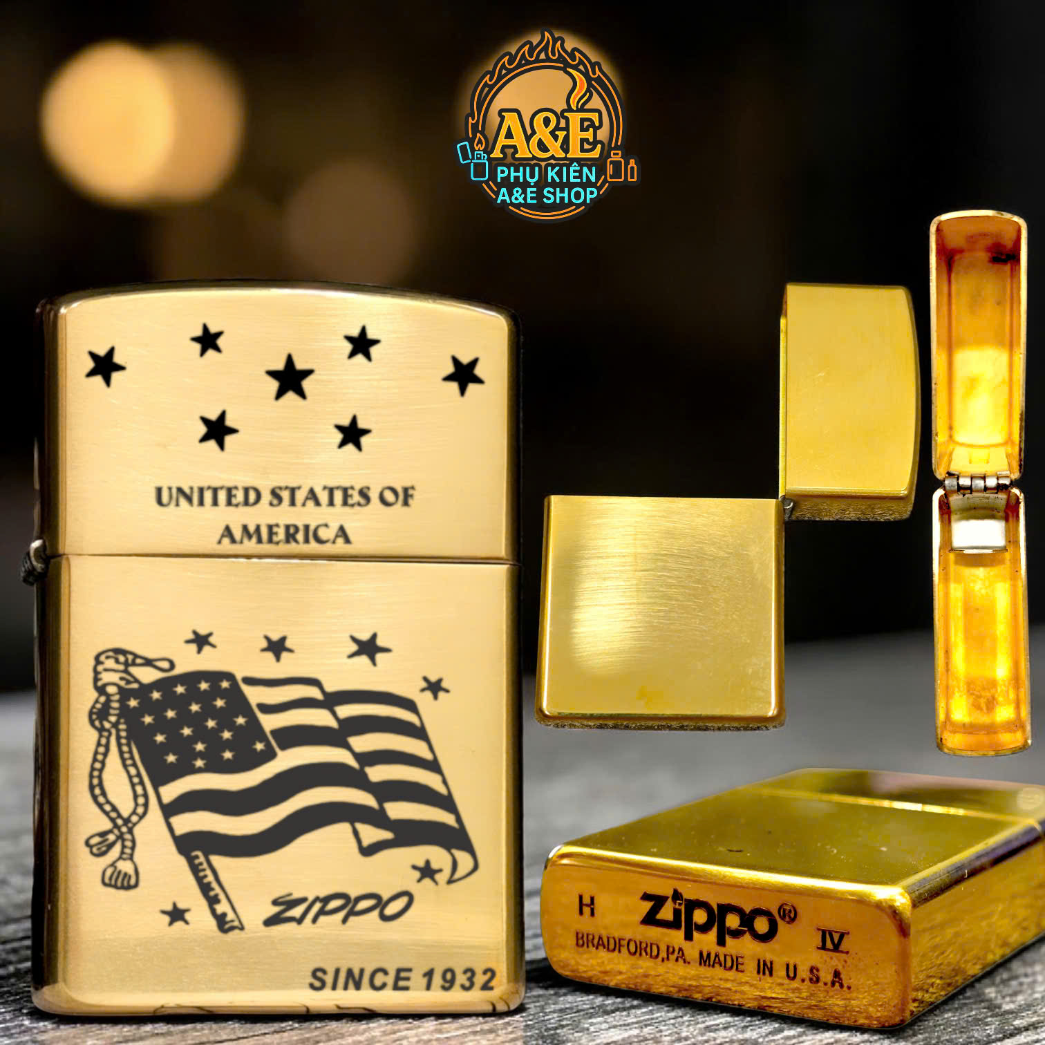 Vỏ Case Zippo Đồng Nguyên Khối Mẫu Nữ Thần Tự Do, Quà Tặng Sưu Tầm