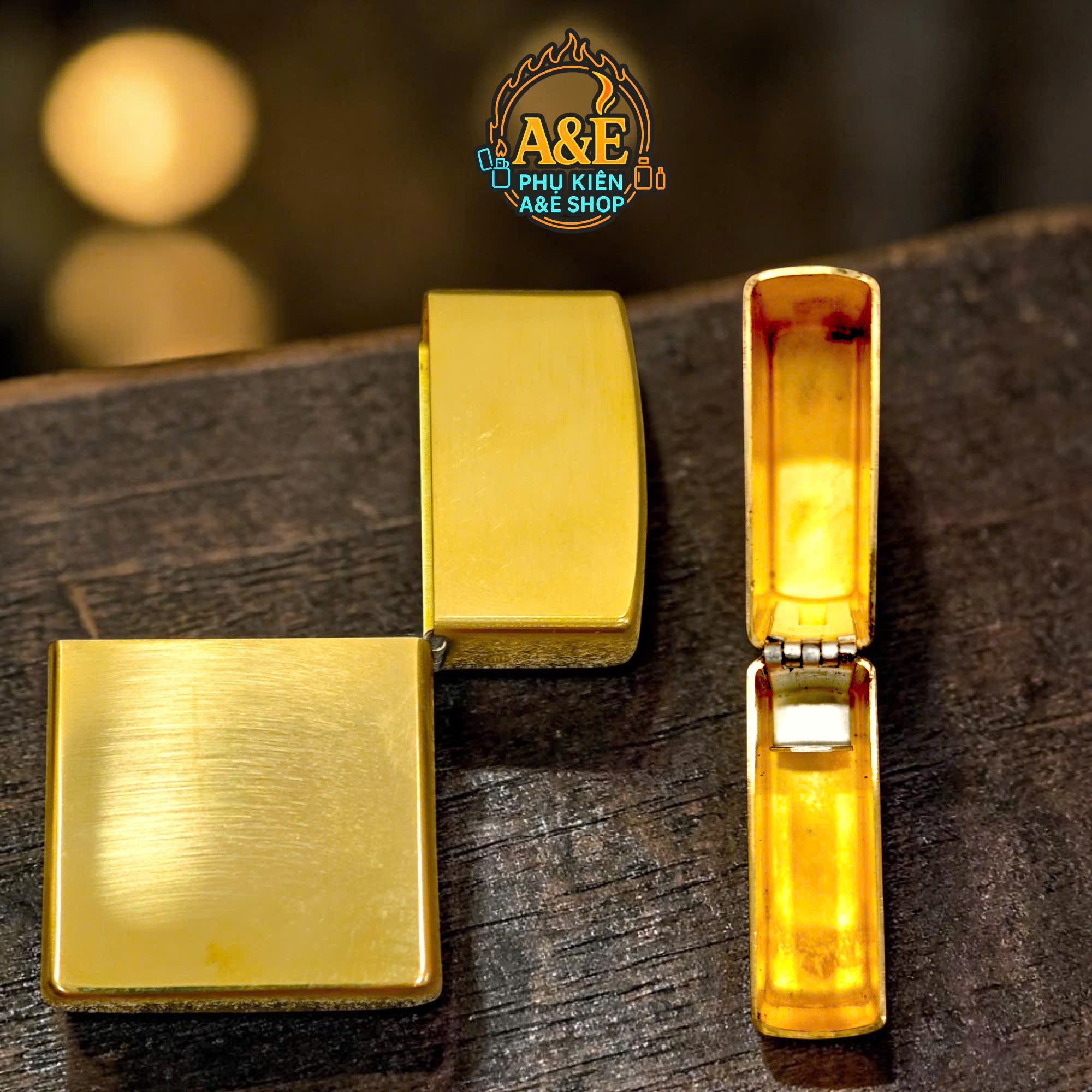 Vỏ Case Zippo Đồng Nguyên Khối Mẫu Vespa Cổ, Quà Tặng Nam Giới