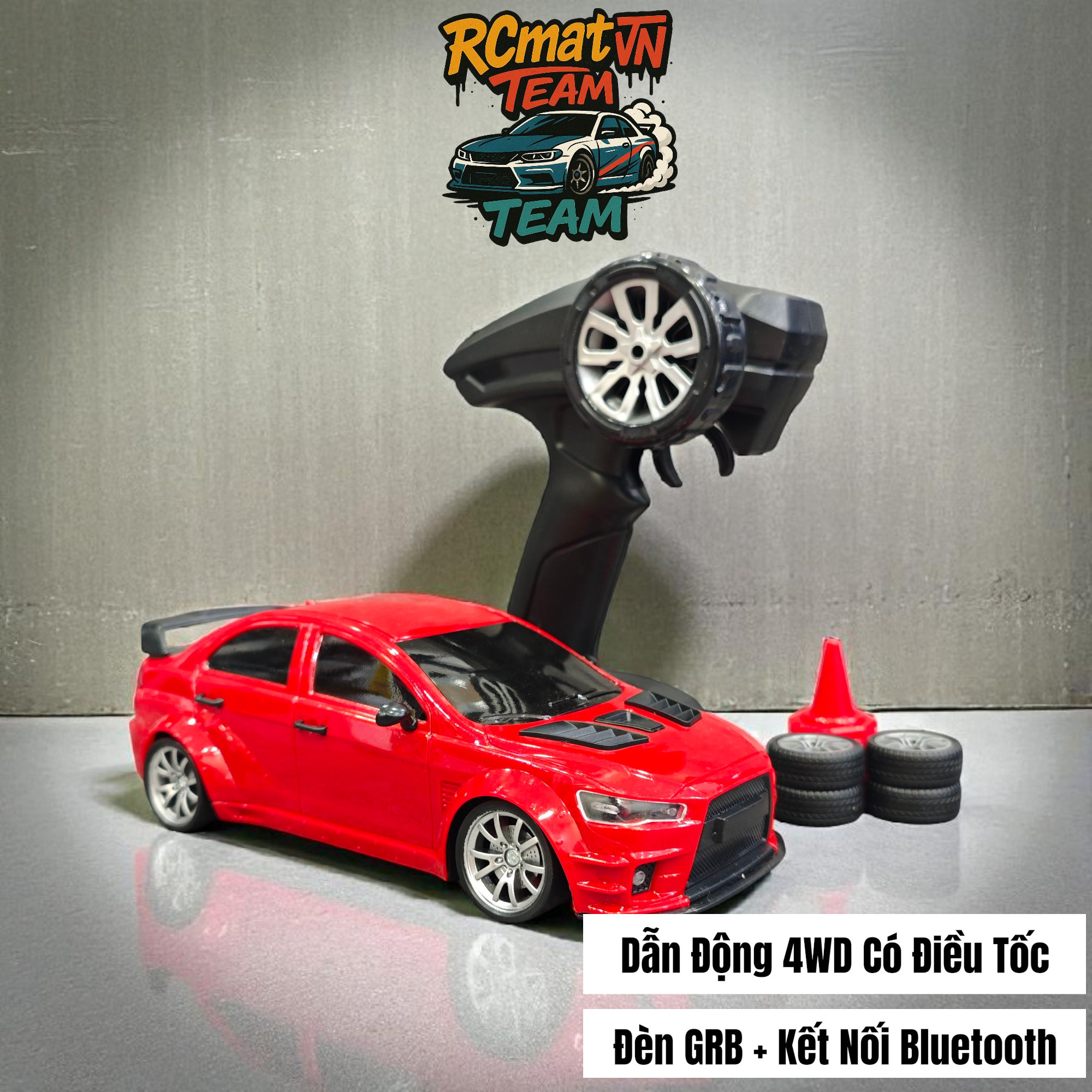 Xe RC Drift Drag Racing Battle 4WD 1:20 Điều Khiển Từ Xa –  với Đèn LED - Kết nối App Bluetooth