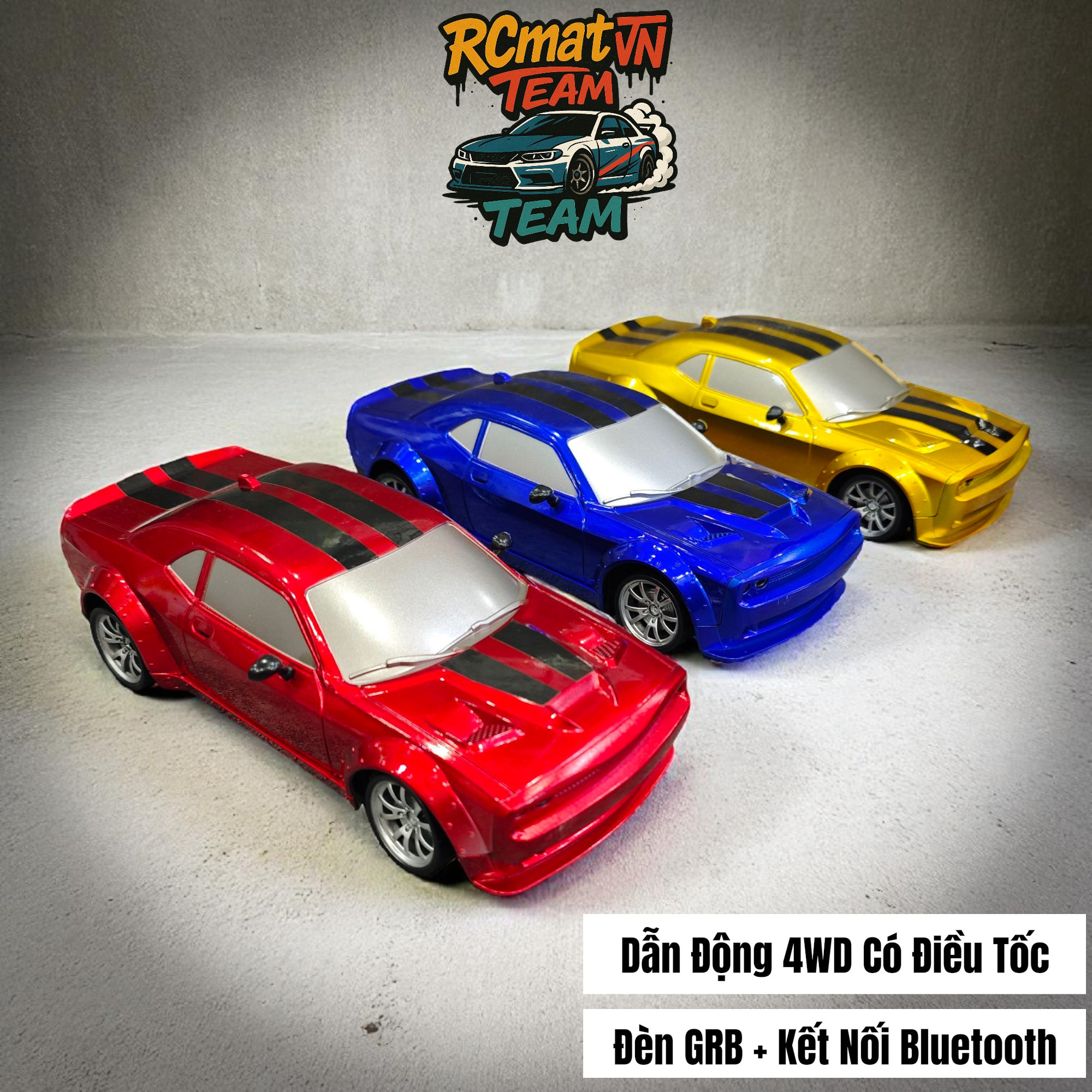 Xe RC Drift Drag Racing Battle 4WD 1:20 Điều Khiển Từ Xa –  với Đèn LED - Kết nối App Bluetooth