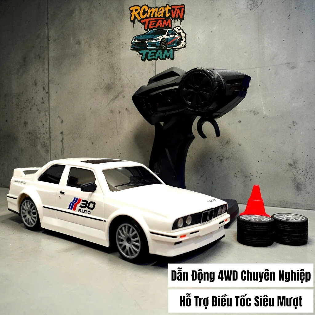 Xe Drift Điều Khiển Mini Drift Racing 4WD 2.4GHz RTR Có Đèn LED Tốc Độ Cao