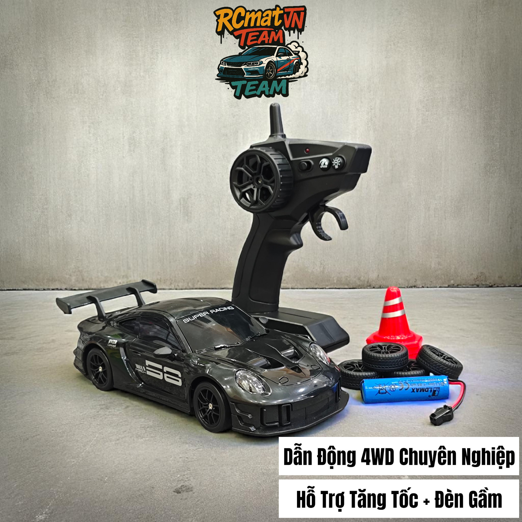 Xe Drift RC Mini 1/20 4WD Tốc Độ Cao 2.4G – Đèn LED, Điều Khiển Từ Xa, Mô Hình Đua On-Road RTR Cho Bé Trai