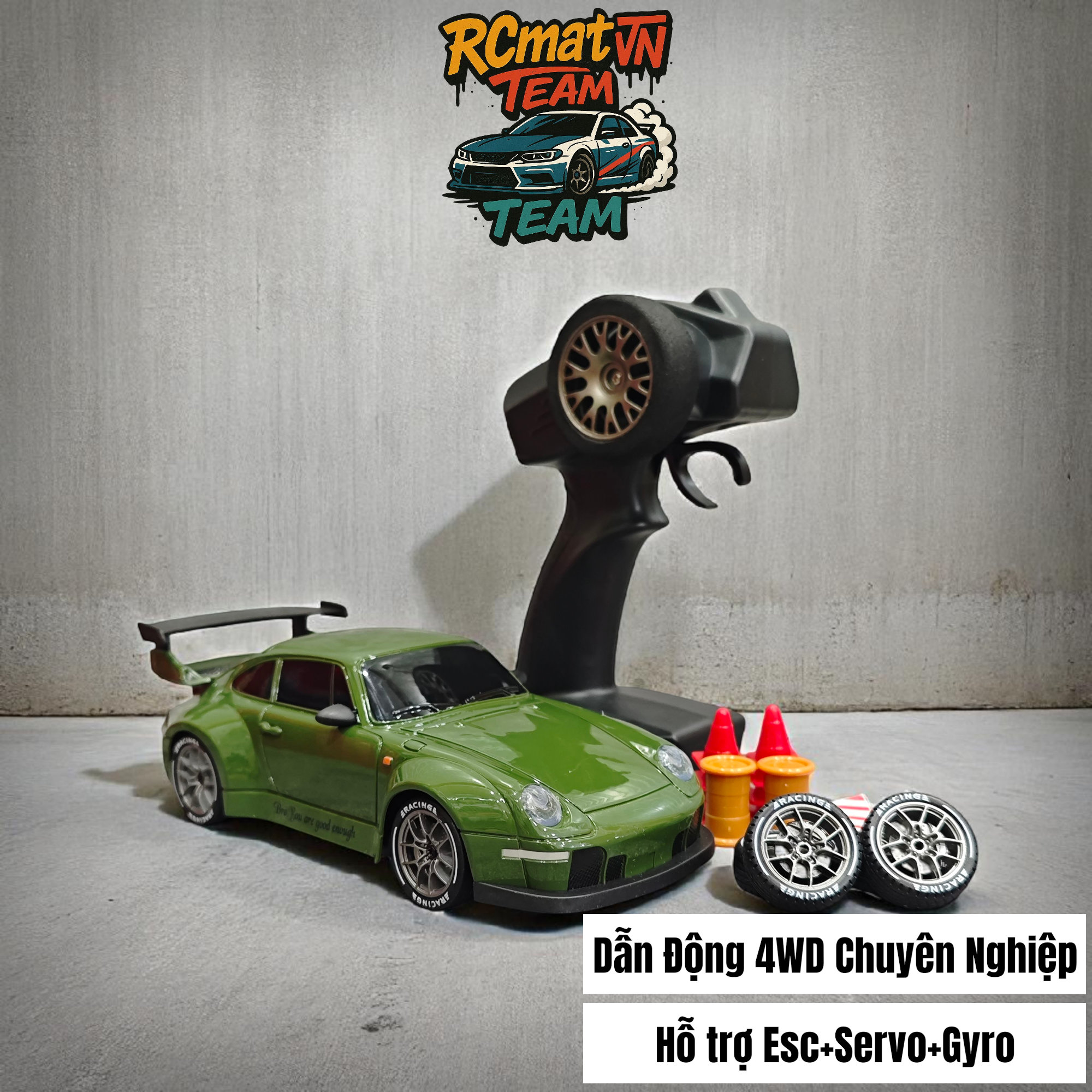 XE RC DRIFT CAR 4WD ĐIỀU KHIỂN TỪ XA DRIFT RACING 1:24 CÓ GYRO -SERVO -  7.4 VOL