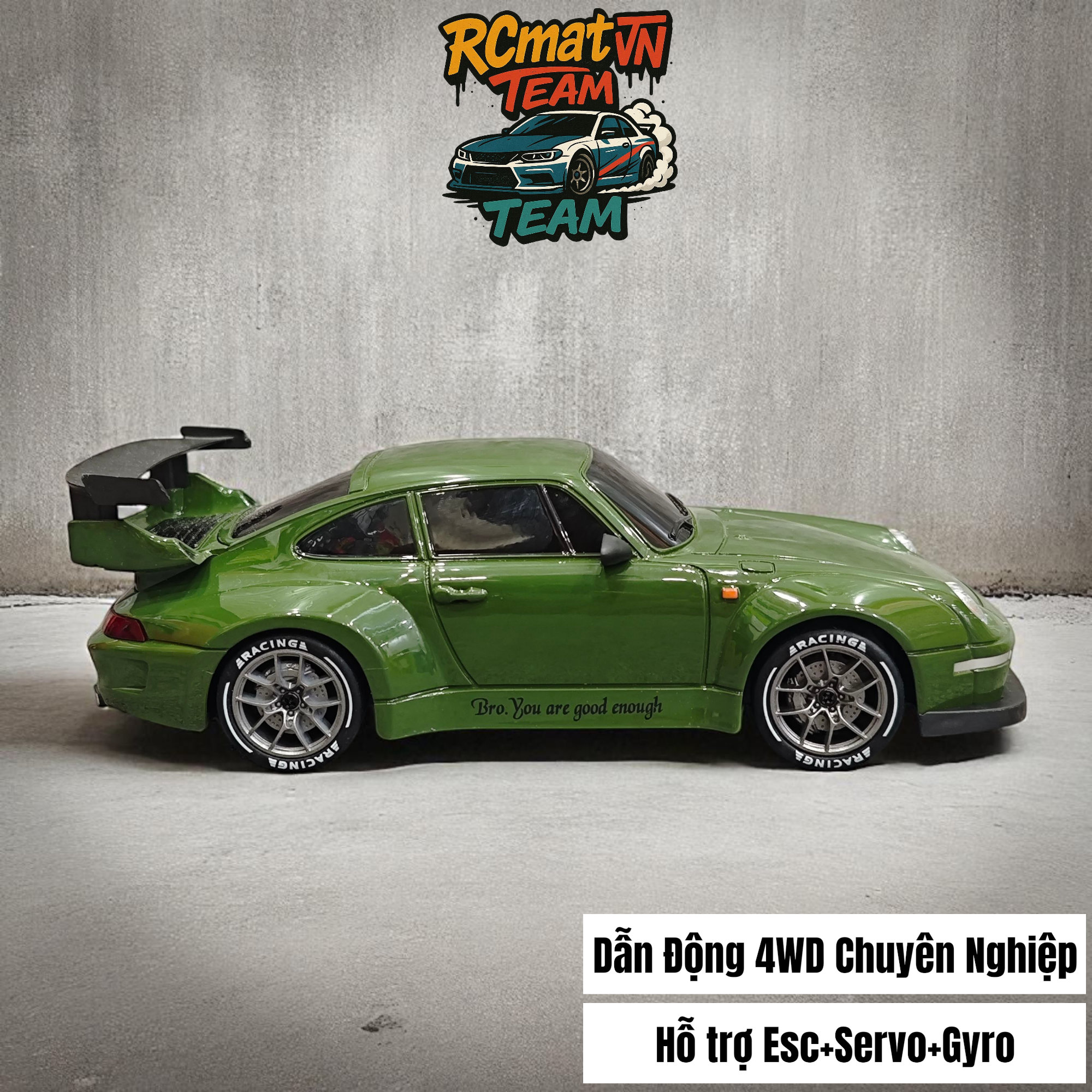 XE RC DRIFT CAR 4WD ĐIỀU KHIỂN TỪ XA DRIFT RACING 1:24 CÓ GYRO -SERVO -  7.4 VOL