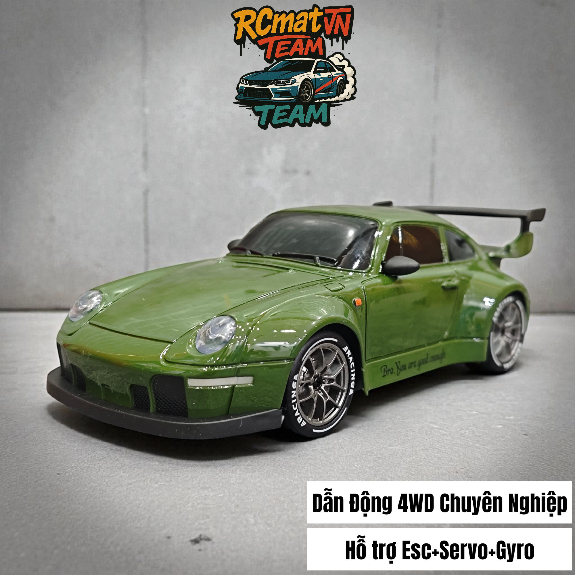 XE RC DRIFT CAR 4WD ĐIỀU KHIỂN TỪ XA DRIFT RACING 1:24 CÓ GYRO -SERVO -  7.4 VOL