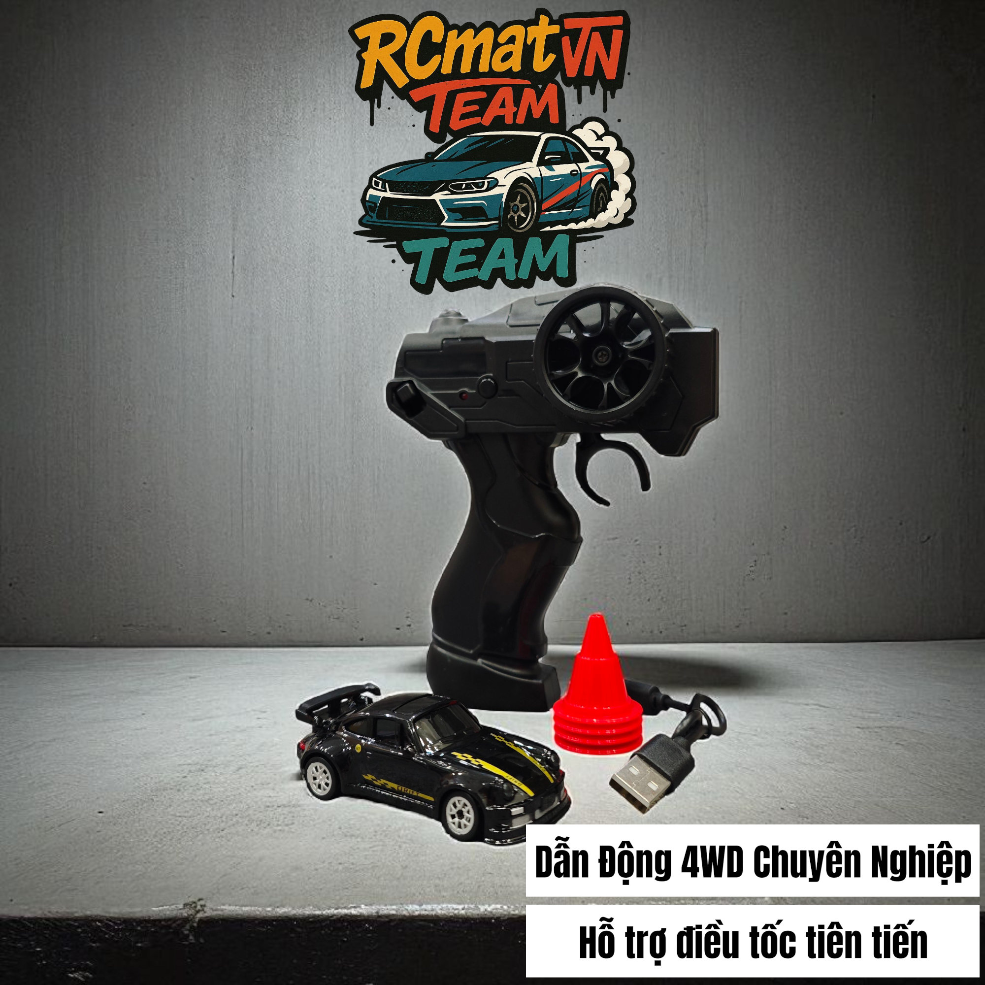 Mini Desktop RC Drift Car KF20-A 1:64 Tỷ Lệ – 4WD 4 Bánh Tải, Điều Khiển Từ Xa 2.4GHz – Siêu Phong Cách Drift