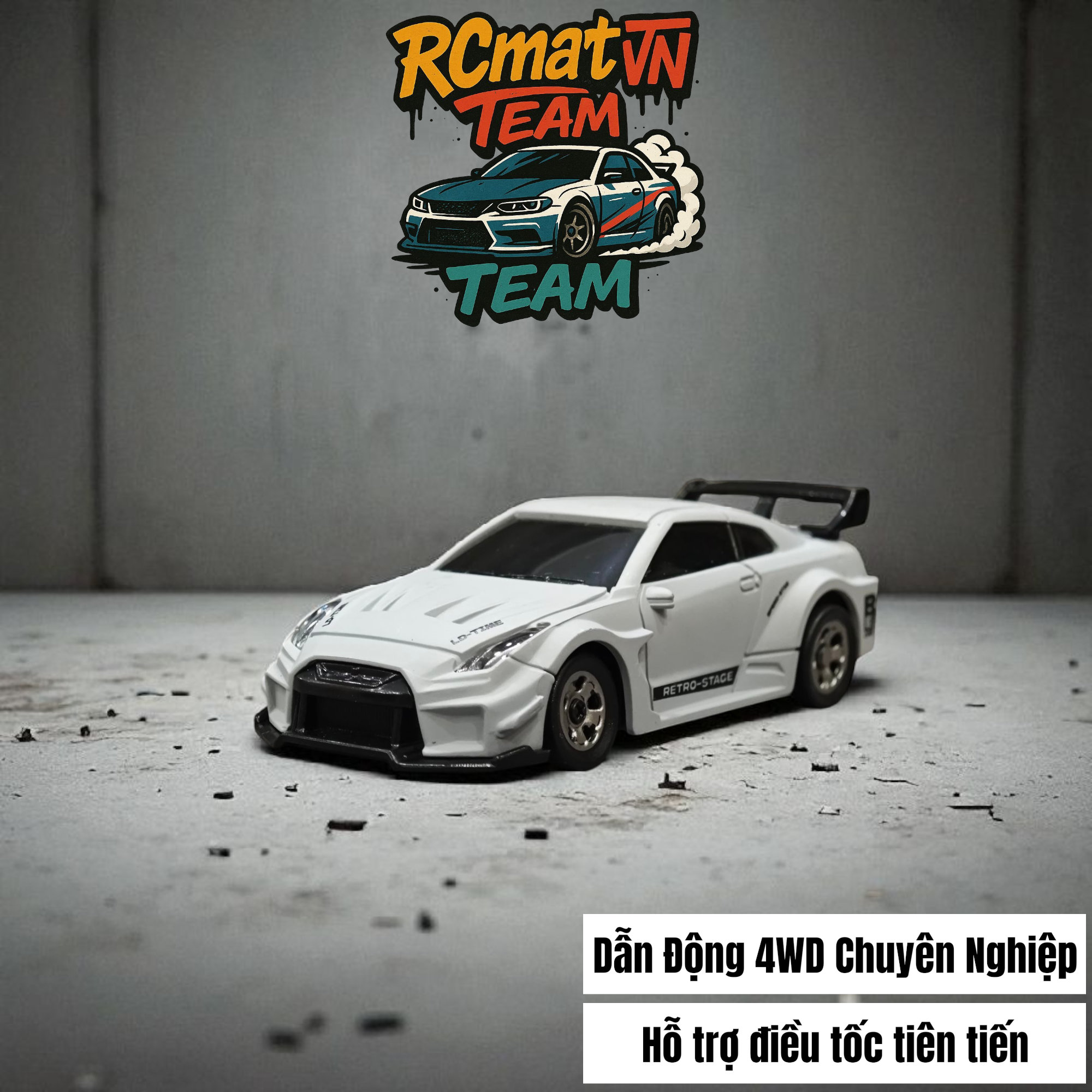 Xe Mini RC Tỷ Lệ 1/64 – Điều Khiển Từ Xa 2.4GHz, 4WD, Tốc Độ 15 km/h, Đèn LED – Xe Đua Bàn Làm Việc Cho Người Lớn & Trẻ Em - 3601/3602