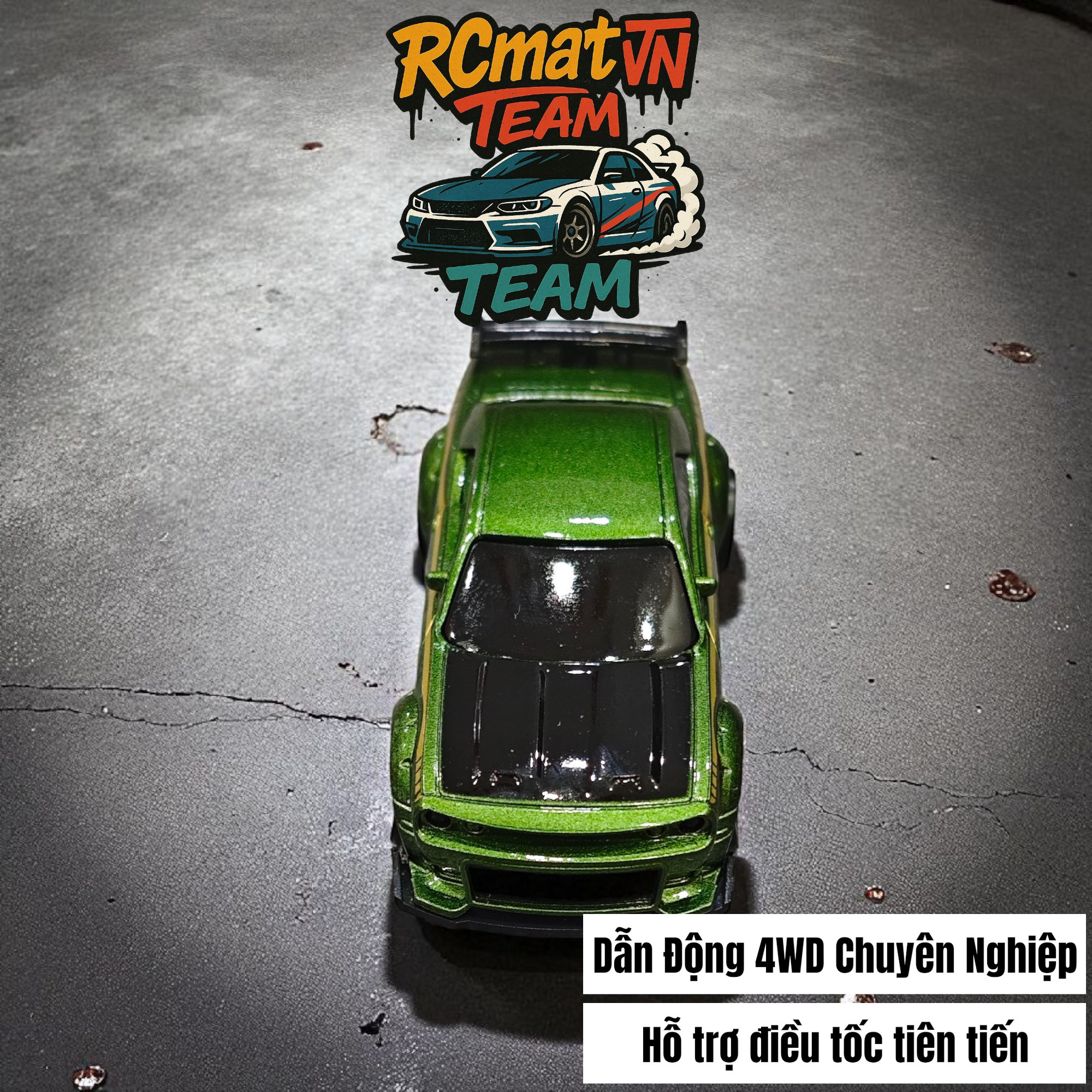 Xe Điều Khiển Từ Xa Mini Tỷ Lệ 1:64 – Drift 4WD, 2.4GHz, Xe Đua Bàn Làm Việc Với Đèn LED - XC165