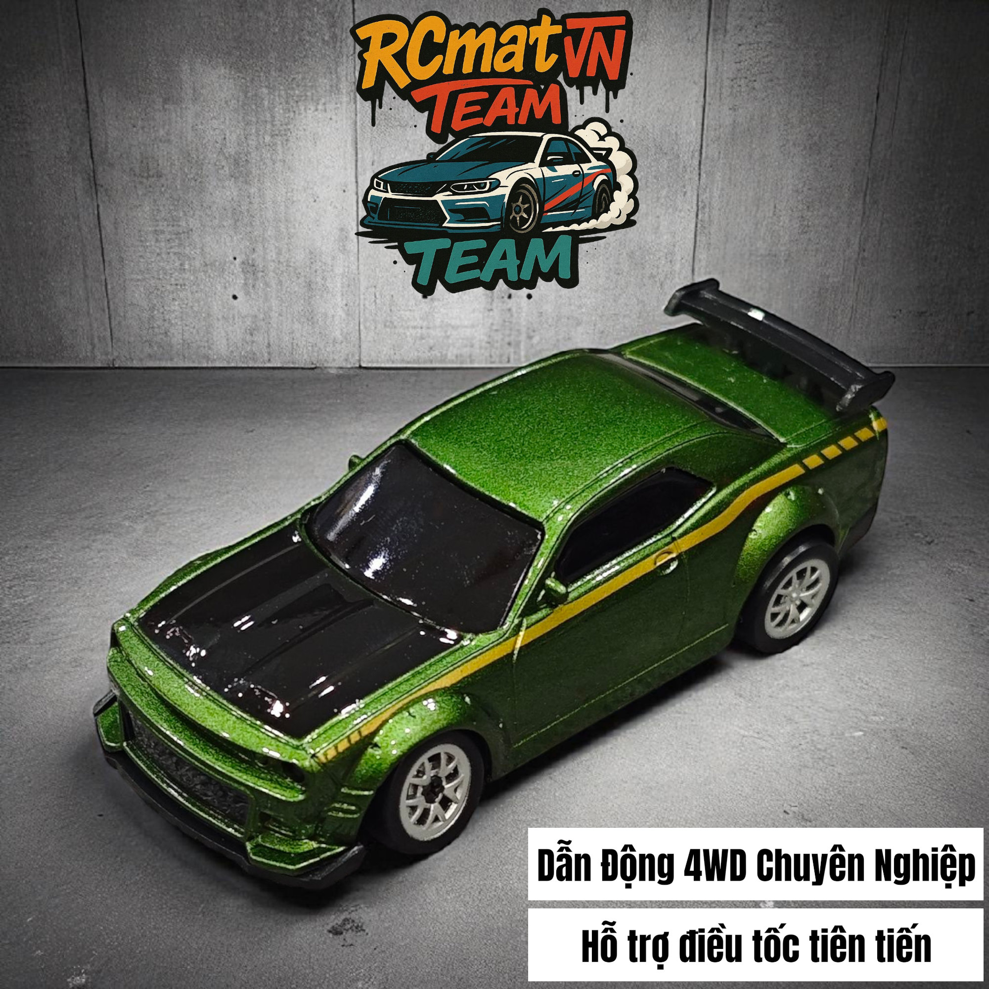 Xe Điều Khiển Từ Xa Mini Tỷ Lệ 1:64 – Drift 4WD, 2.4GHz, Xe Đua Bàn Làm Việc Với Đèn LED - XC165
