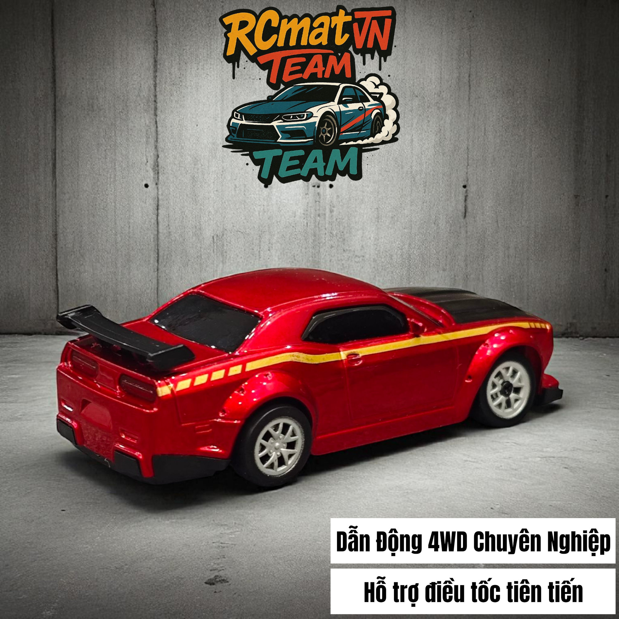 Xe Điều Khiển Từ Xa Mini Tỷ Lệ 1:64 – Drift 4WD, 2.4GHz, Xe Đua Bàn Làm Việc Với Đèn LED - XC165
