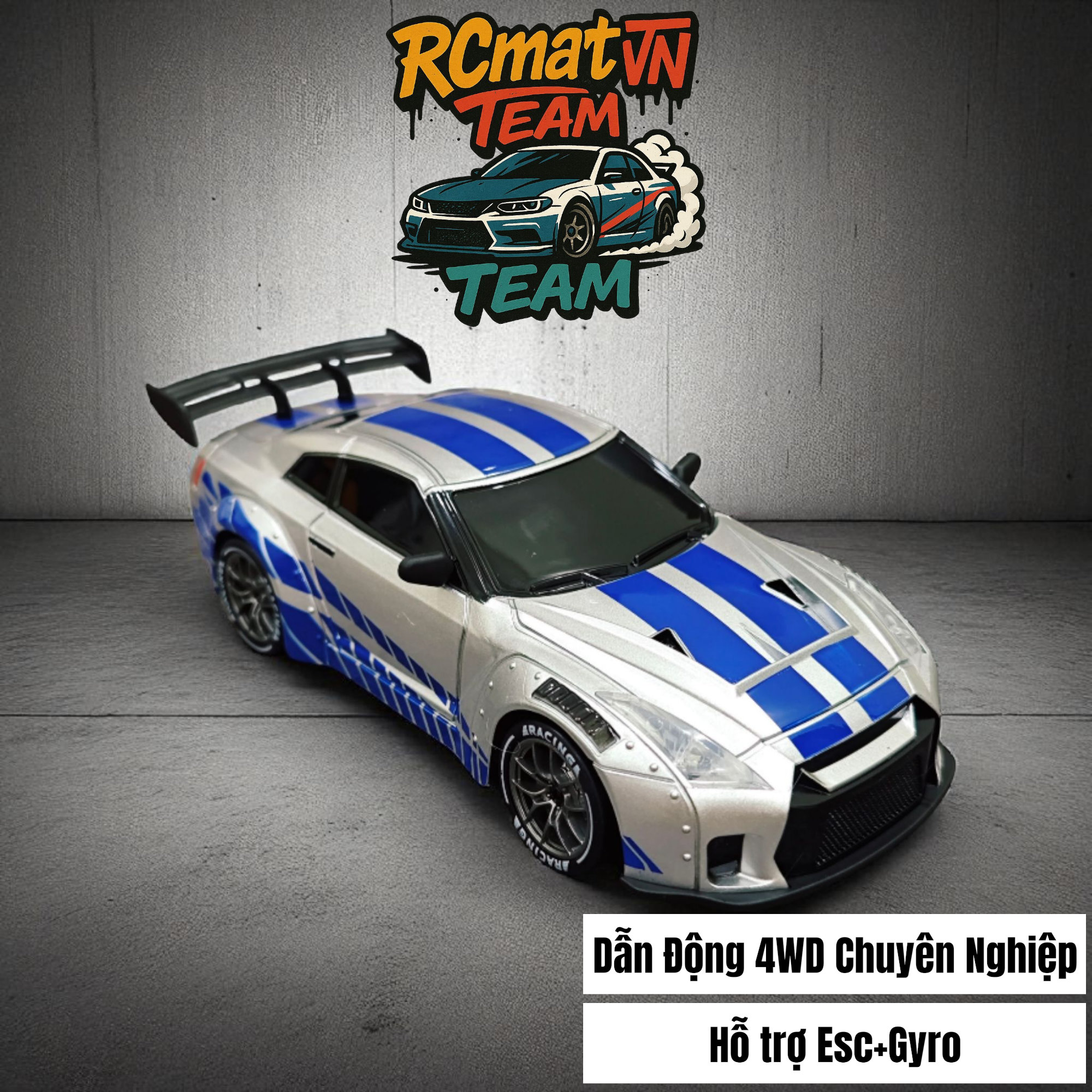 XE RC DRIFT CAR 4WD ĐIỀU KHIỂN TỪ XA DRIFT RACING 1:24 CÓ GYRO -SERVO -  7.4 VOL