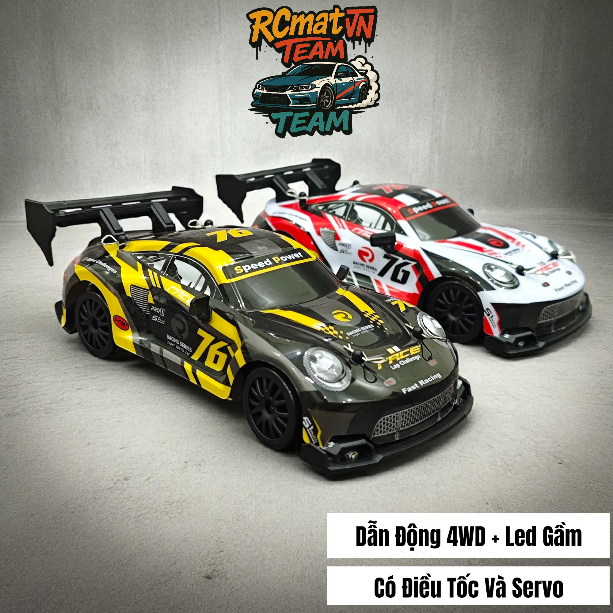 Xe RC ENOZE 8803/8804/8805 RTR – Tỉ lệ 1:24, 4WD, tốc độ 30 km/h, điều khiển 2.4GHz & điều khiển qua APP + đèn LED + Servo 9g