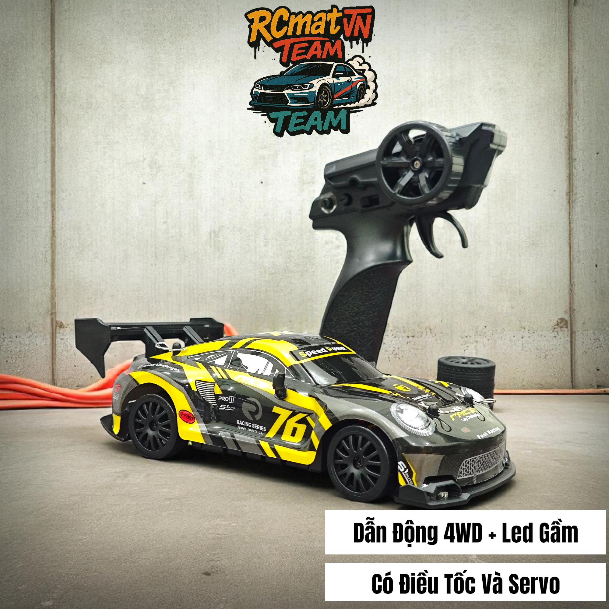Xe RC ENOZE 8803/8804/8805 RTR – Tỉ lệ 1:24, 4WD, tốc độ 30 km/h, điều khiển 2.4GHz & điều khiển qua APP + đèn LED + Servo 9g