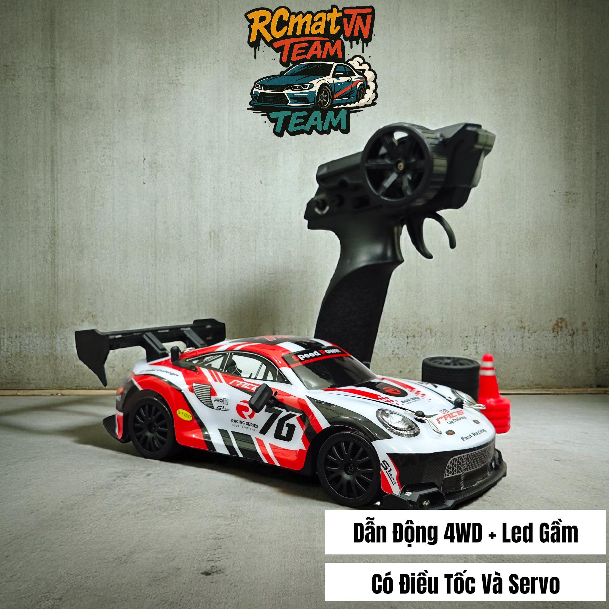Xe RC ENOZE 8803/8804/8805 RTR – Tỉ lệ 1:24, 4WD, tốc độ 30 km/h, điều khiển 2.4GHz & điều khiển qua APP + đèn LED + Servo 9g