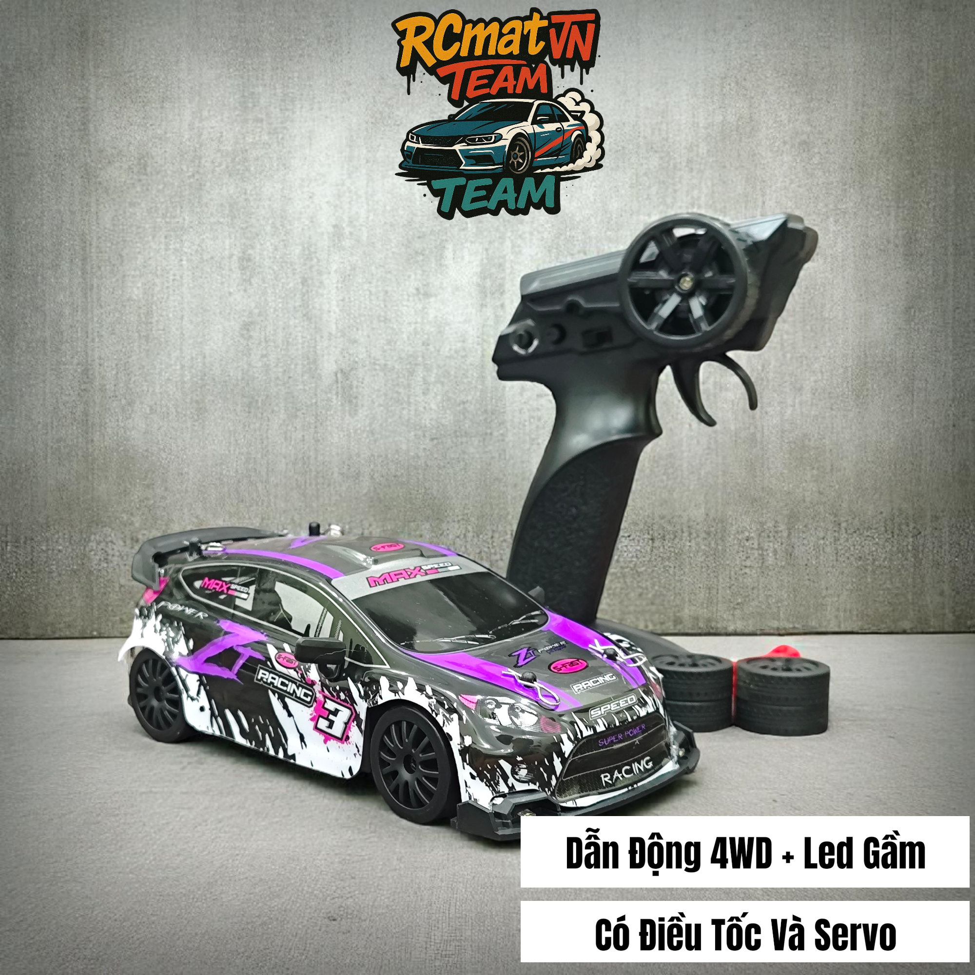 Xe RC ENOZE 8803/8804/8805 RTR – Tỉ lệ 1:24, 4WD, tốc độ 30 km/h, điều khiển 2.4GHz & điều khiển qua APP + đèn LED + Servo 9g