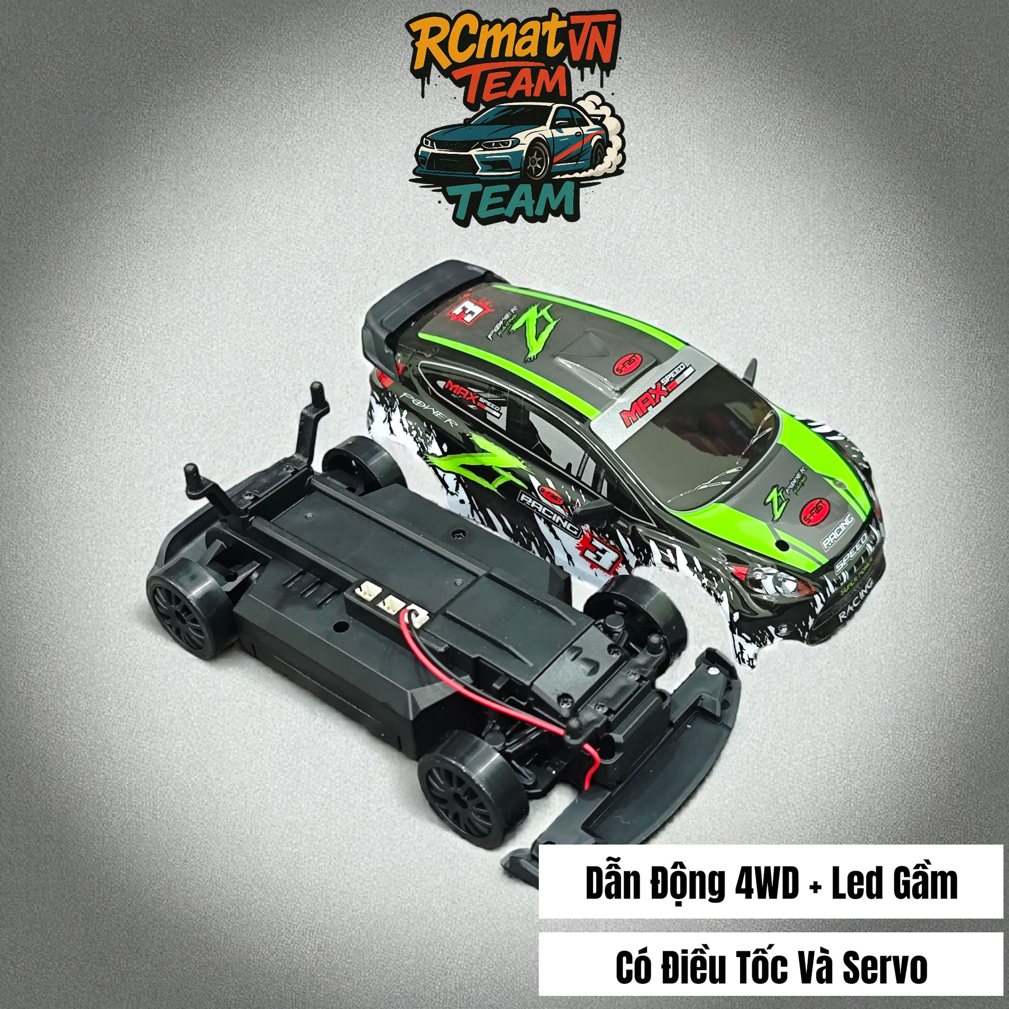 Xe RC ENOZE 8803/8804/8805 RTR – Tỉ lệ 1:24, 4WD, tốc độ 30 km/h, điều khiển 2.4GHz & điều khiển qua APP + đèn LED + Servo 9g