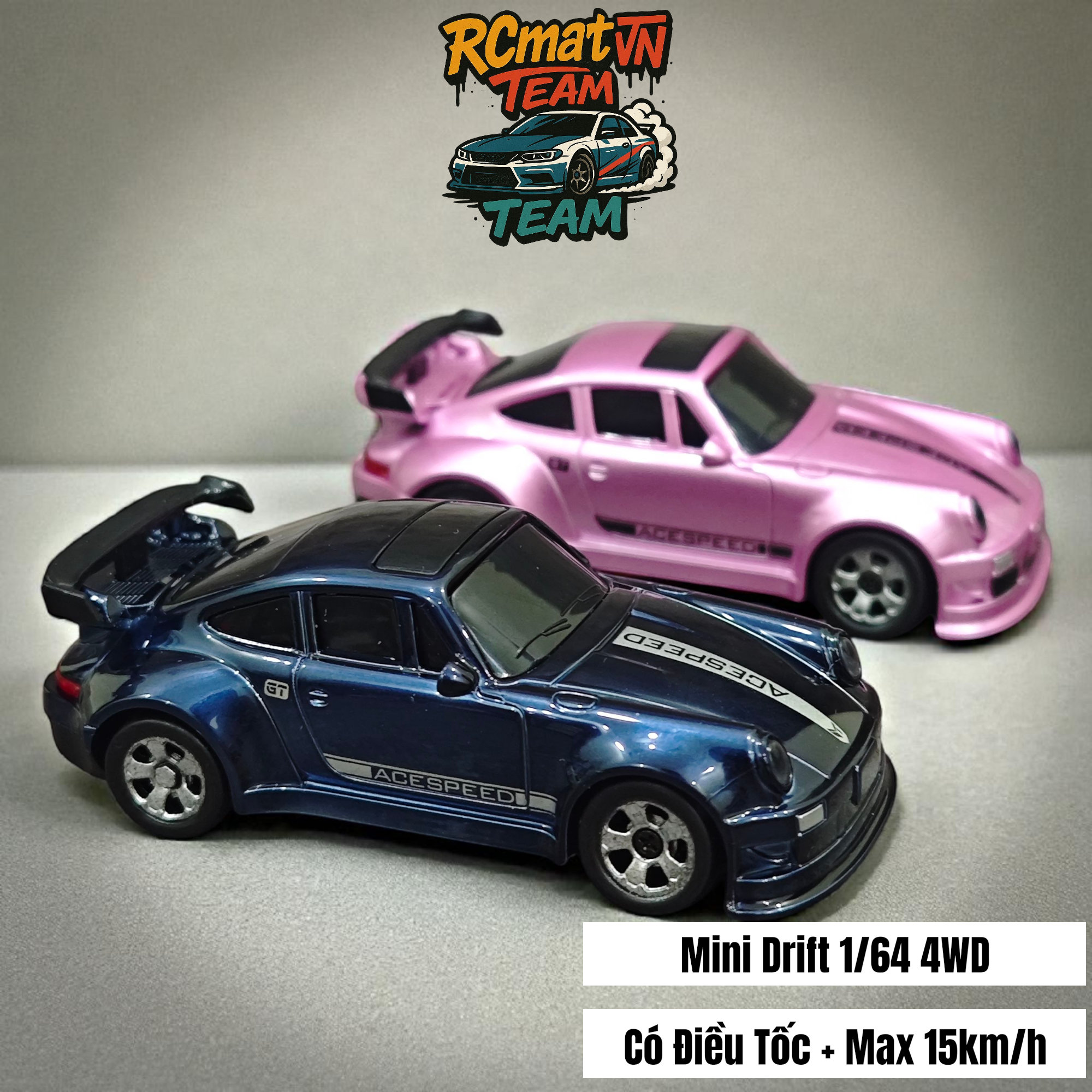 Xe Ô Tô Điều Khiển Từ Xa Mini Tỷ Lệ 1/64 – 4WD Drift Tốc Độ Cao 15Km/h, Đèn LED, Tần Số 2.4GHz – Xe Đua Bàn Làm Việc Cho Người Lớn Và Trẻ Em