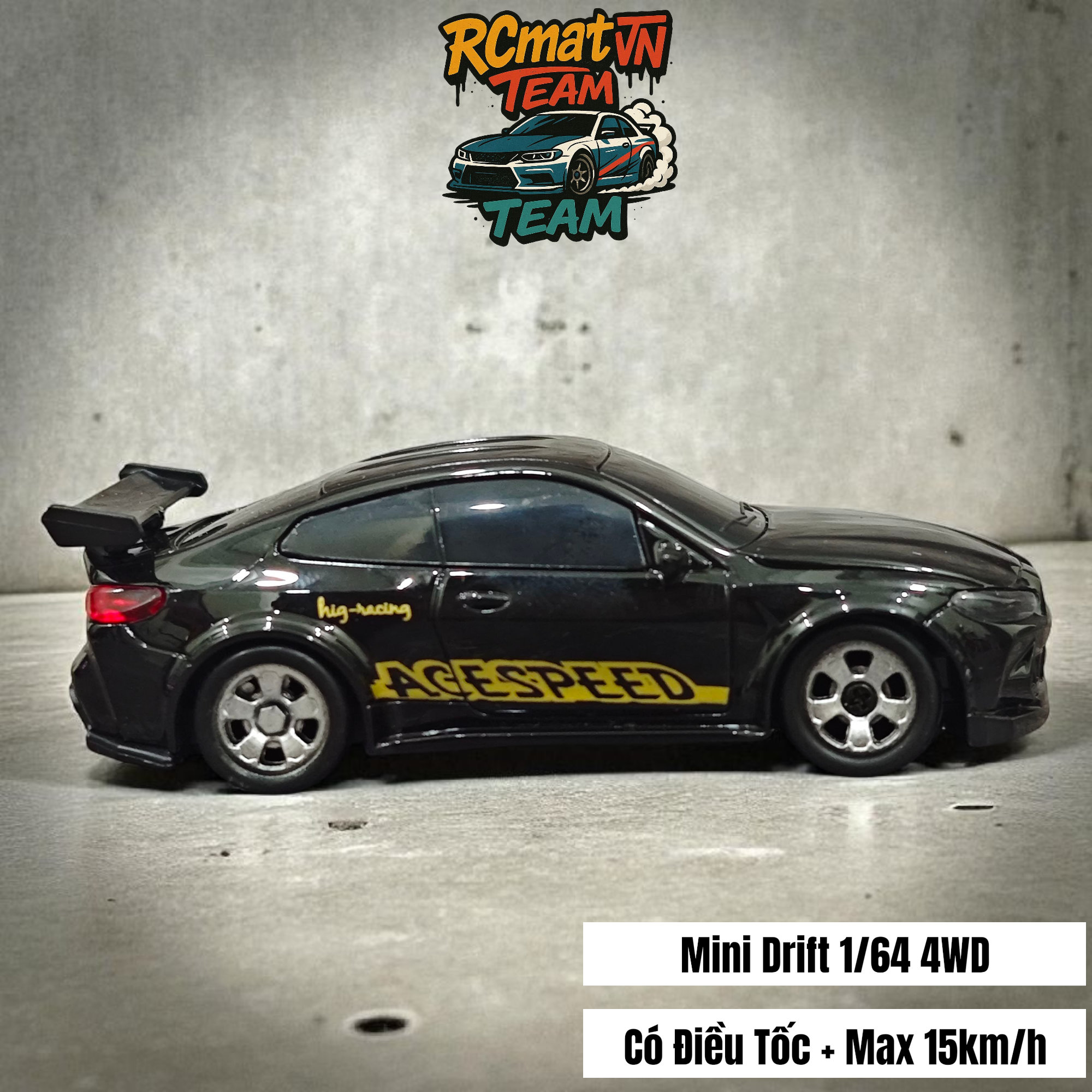 Xe Ô Tô Điều Khiển Từ Xa Mini Tỷ Lệ 1/64 – 4WD Drift Tốc Độ Cao 15Km/h, Đèn LED, Tần Số 2.4GHz – Xe Đua Bàn Làm Việc Cho Người Lớn Và Trẻ Em