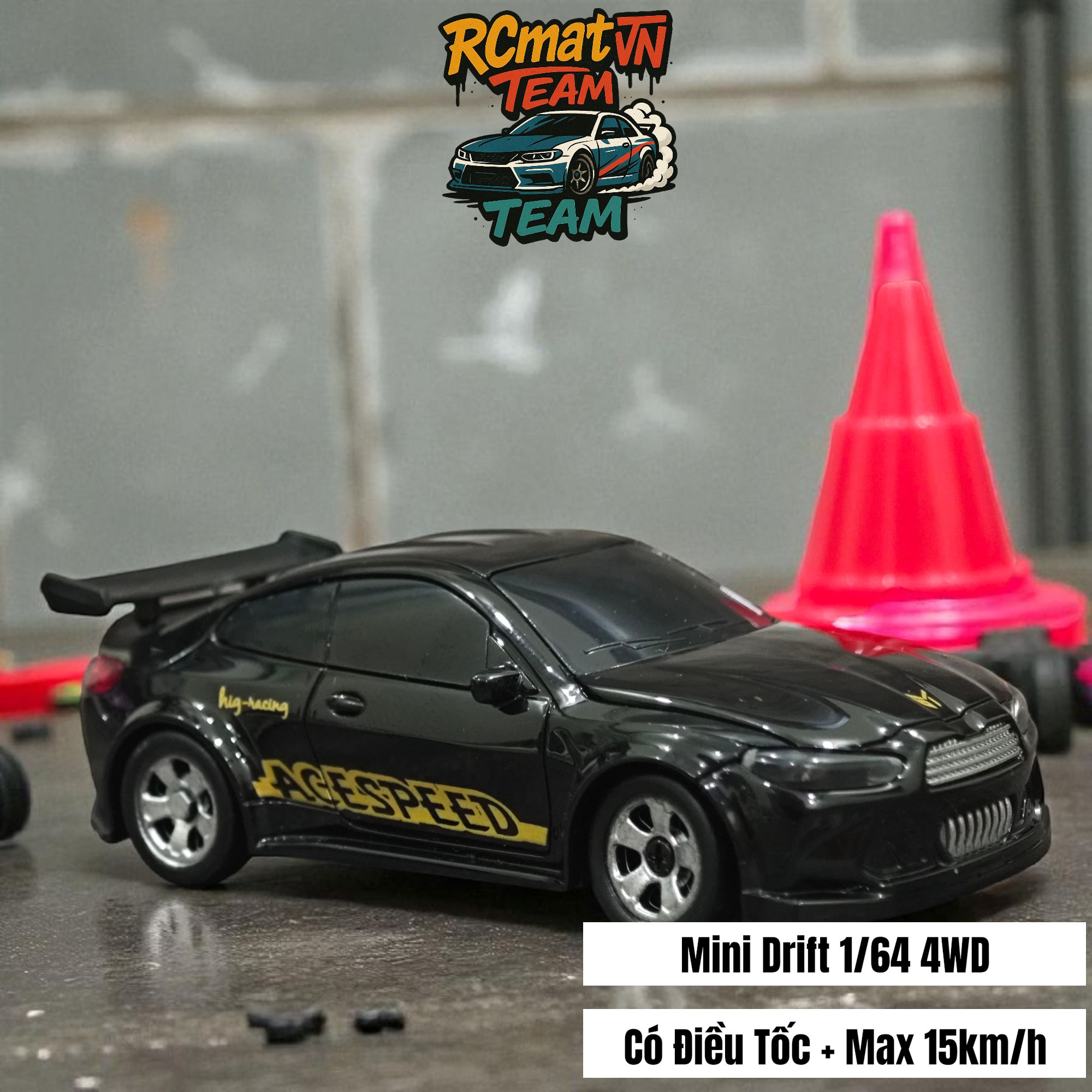 Xe Ô Tô Điều Khiển Từ Xa Mini Tỷ Lệ 1/64 – 4WD Drift Tốc Độ Cao 15Km/h, Đèn LED, Tần Số 2.4GHz – Xe Đua Bàn Làm Việc Cho Người Lớn Và Trẻ Em