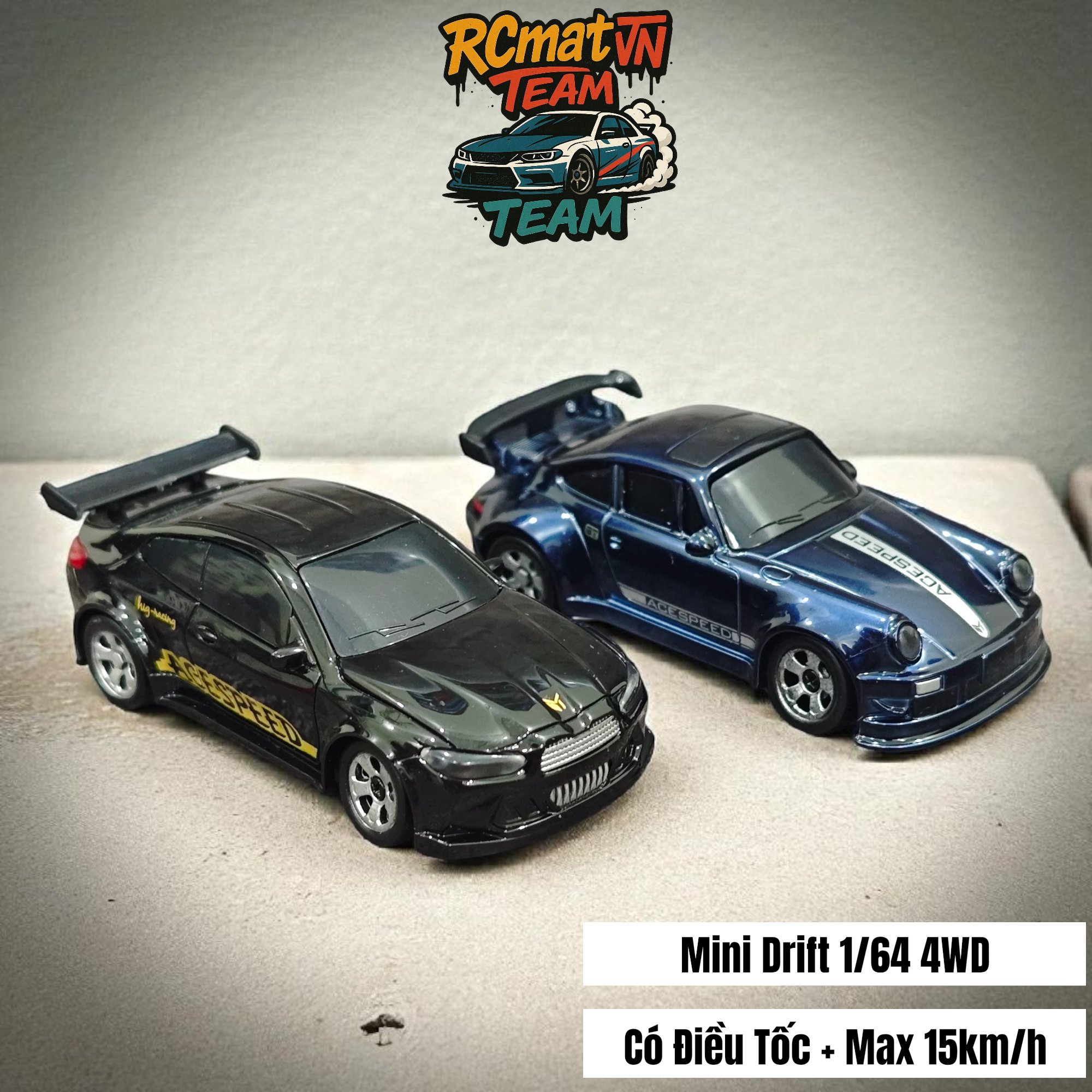 Xe Ô Tô Điều Khiển Từ Xa Mini Tỷ Lệ 1/64 – 4WD Drift Tốc Độ Cao 15Km/h, Đèn LED, Tần Số 2.4GHz – Xe Đua Bàn Làm Việc Cho Người Lớn Và Trẻ Em