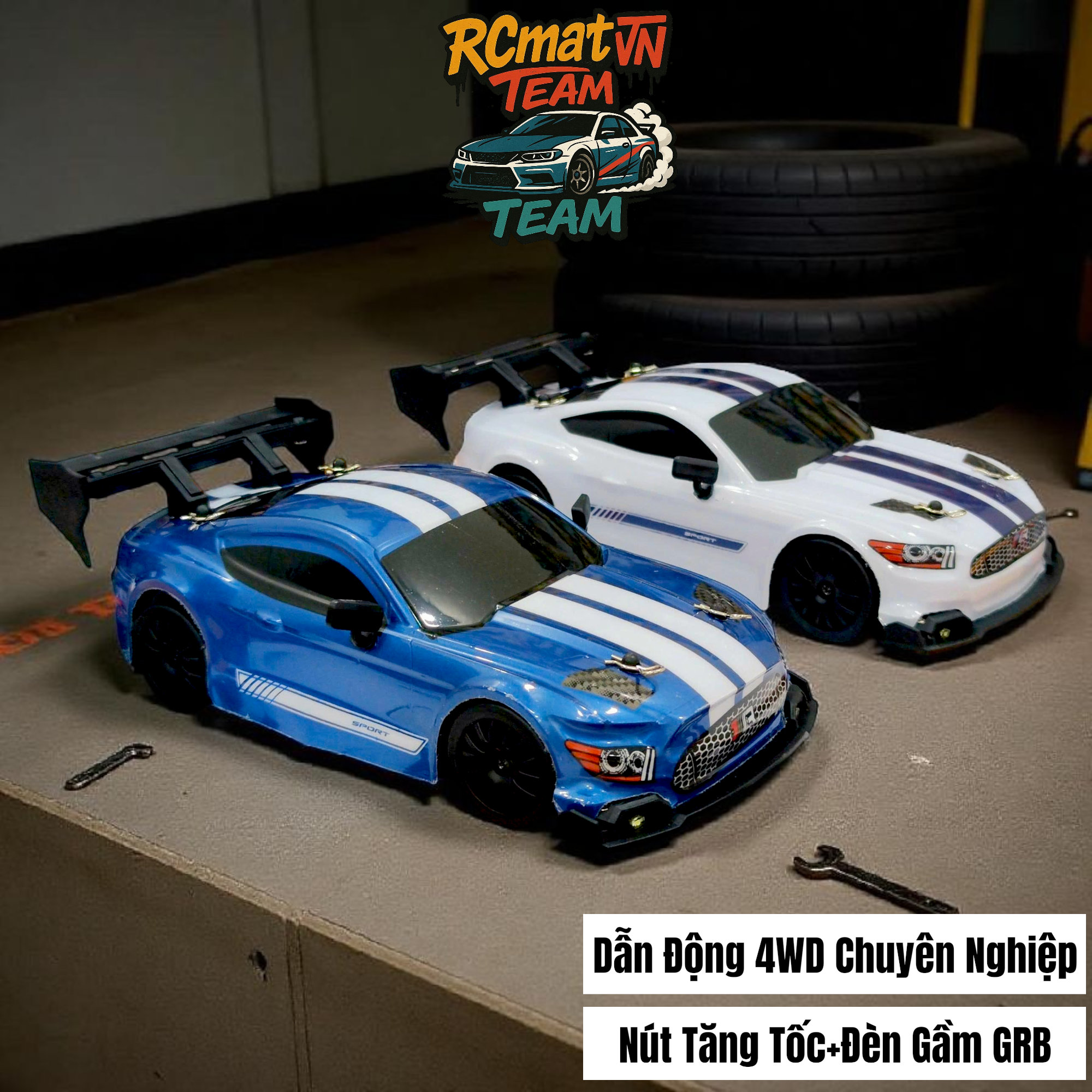 Xe Điều Khiển RC Drift 1/24 4WD 30 km/h – LED Tốc Độ Cao, Đua Mini GTR, Điều Khiển 2.4G, Quà Tặng Đồ Chơi RC