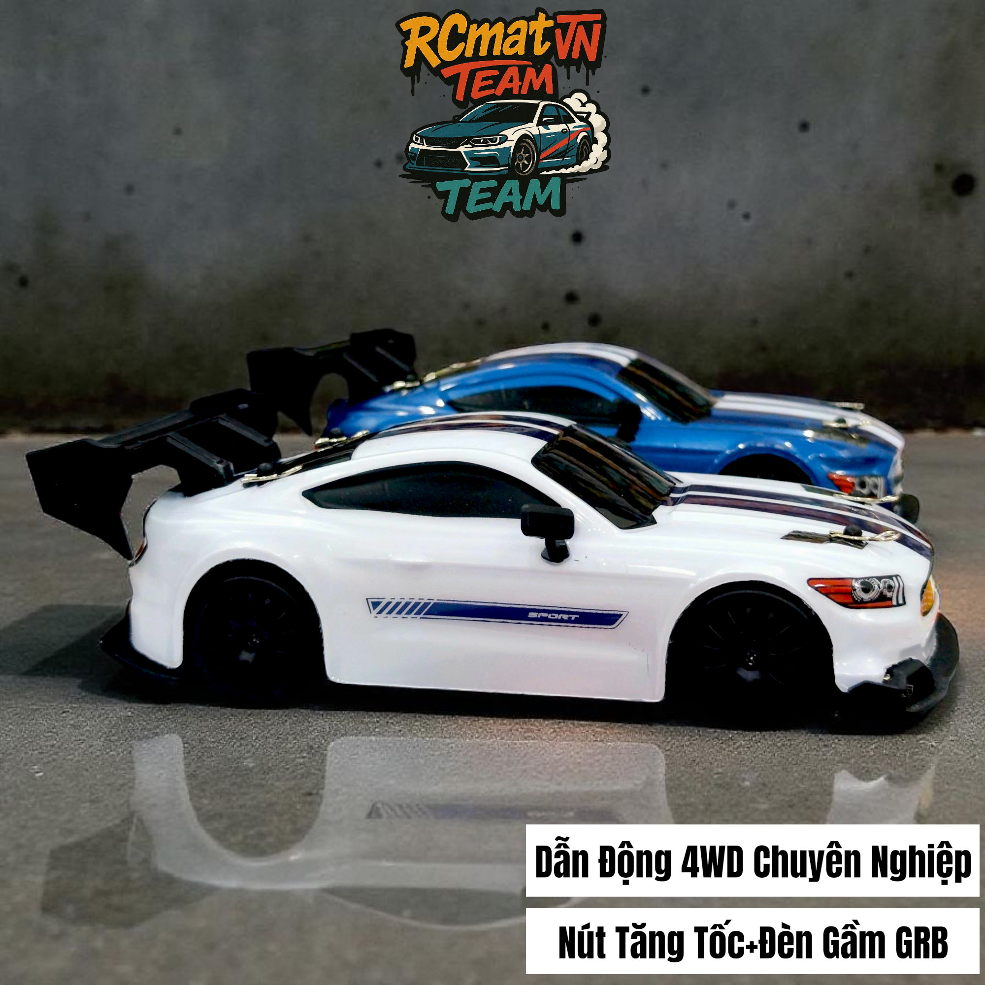Xe Điều Khiển RC Drift 1/24 4WD 30 km/h – LED Tốc Độ Cao, Đua Mini GTR, Điều Khiển 2.4G, Quà Tặng Đồ Chơi RC