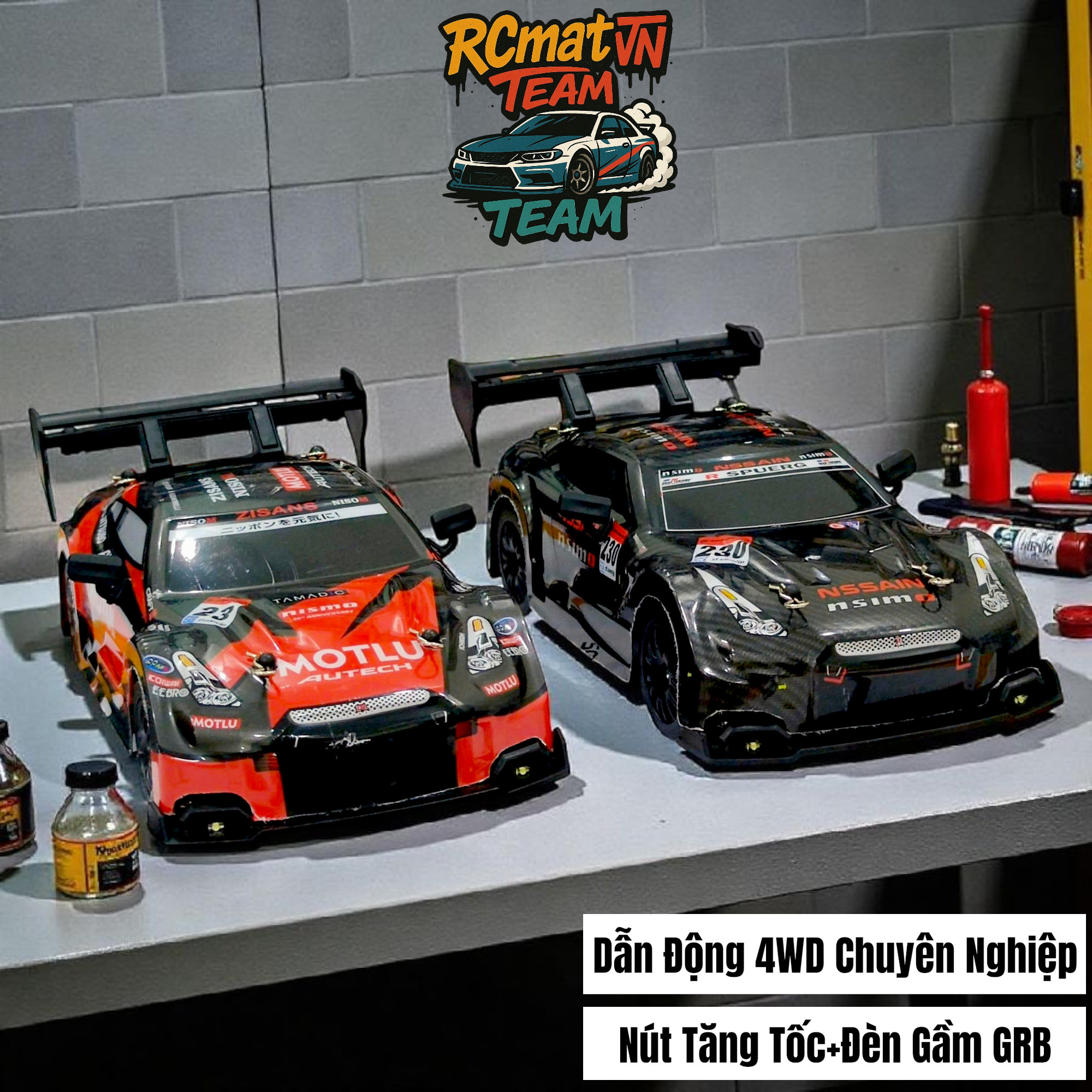 Xe Điều Khiển RC Drift 1/24 4WD 30 km/h – LED Tốc Độ Cao, Đua Mini GTR, Điều Khiển 2.4G, Quà Tặng Đồ Chơi RC
