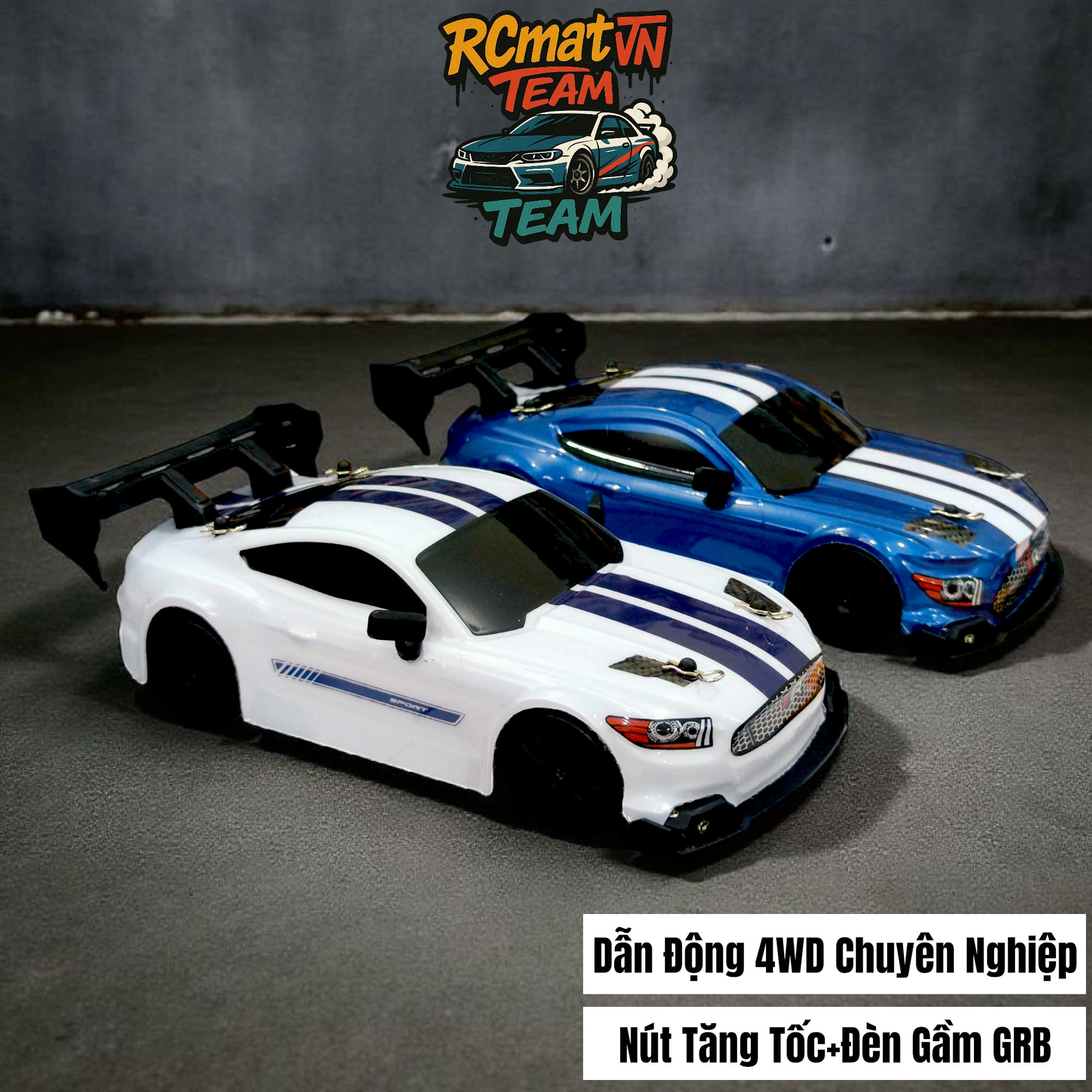 Xe Điều Khiển RC Drift 1/24 4WD 30 km/h – LED Tốc Độ Cao, Đua Mini GTR, Điều Khiển 2.4G, Quà Tặng Đồ Chơi RC