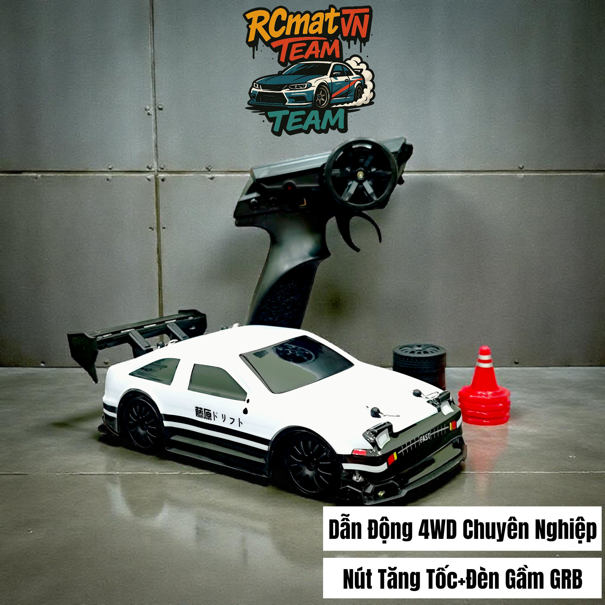 Xe Điều Khiển RC Drift 1/24 4WD 30 km/h – LED Tốc Độ Cao, Đua Mini GTR, Điều Khiển 2.4G, Quà Tặng Đồ Chơi RC