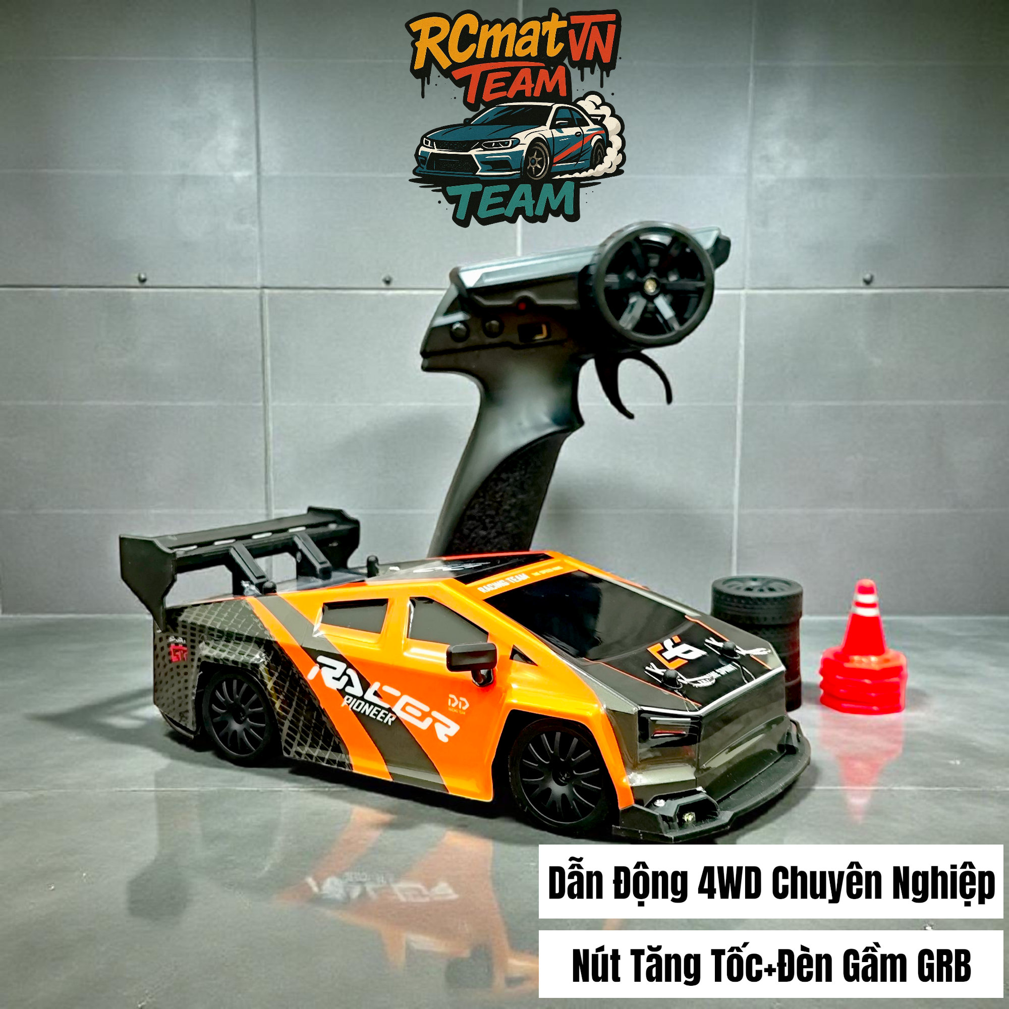 Xe Điều Khiển RC Drift 1/24 4WD 30 km/h – LED Tốc Độ Cao, Đua Mini GTR, Điều Khiển 2.4G, Quà Tặng Đồ Chơi RC