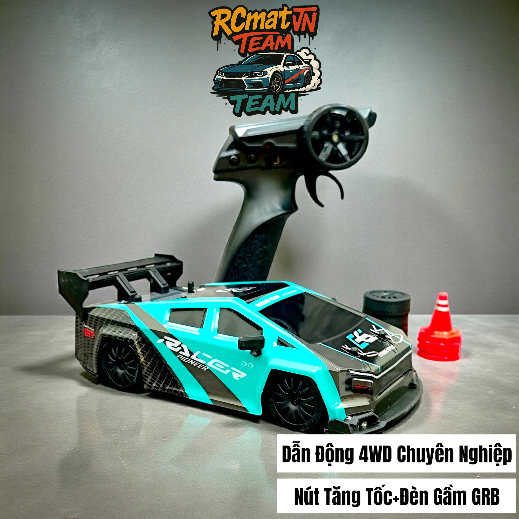 Xe Điều Khiển RC Drift 1/24 4WD 30 km/h – LED Tốc Độ Cao, Đua Mini GTR, Điều Khiển 2.4G, Quà Tặng Đồ Chơi RC