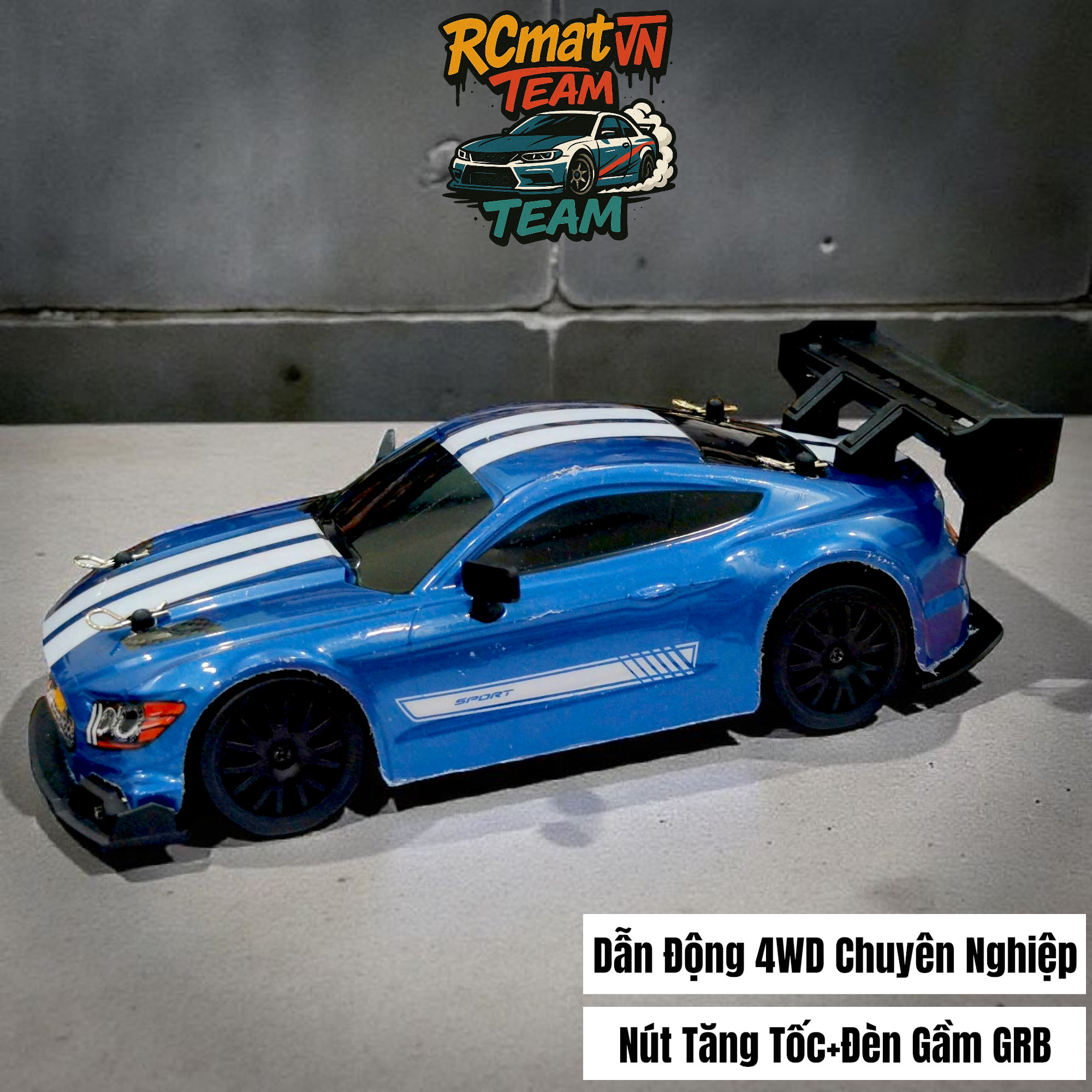 Xe Điều Khiển RC Drift 1/24 4WD 30 km/h – LED Tốc Độ Cao, Đua Mini GTR, Điều Khiển 2.4G, Quà Tặng Đồ Chơi RC